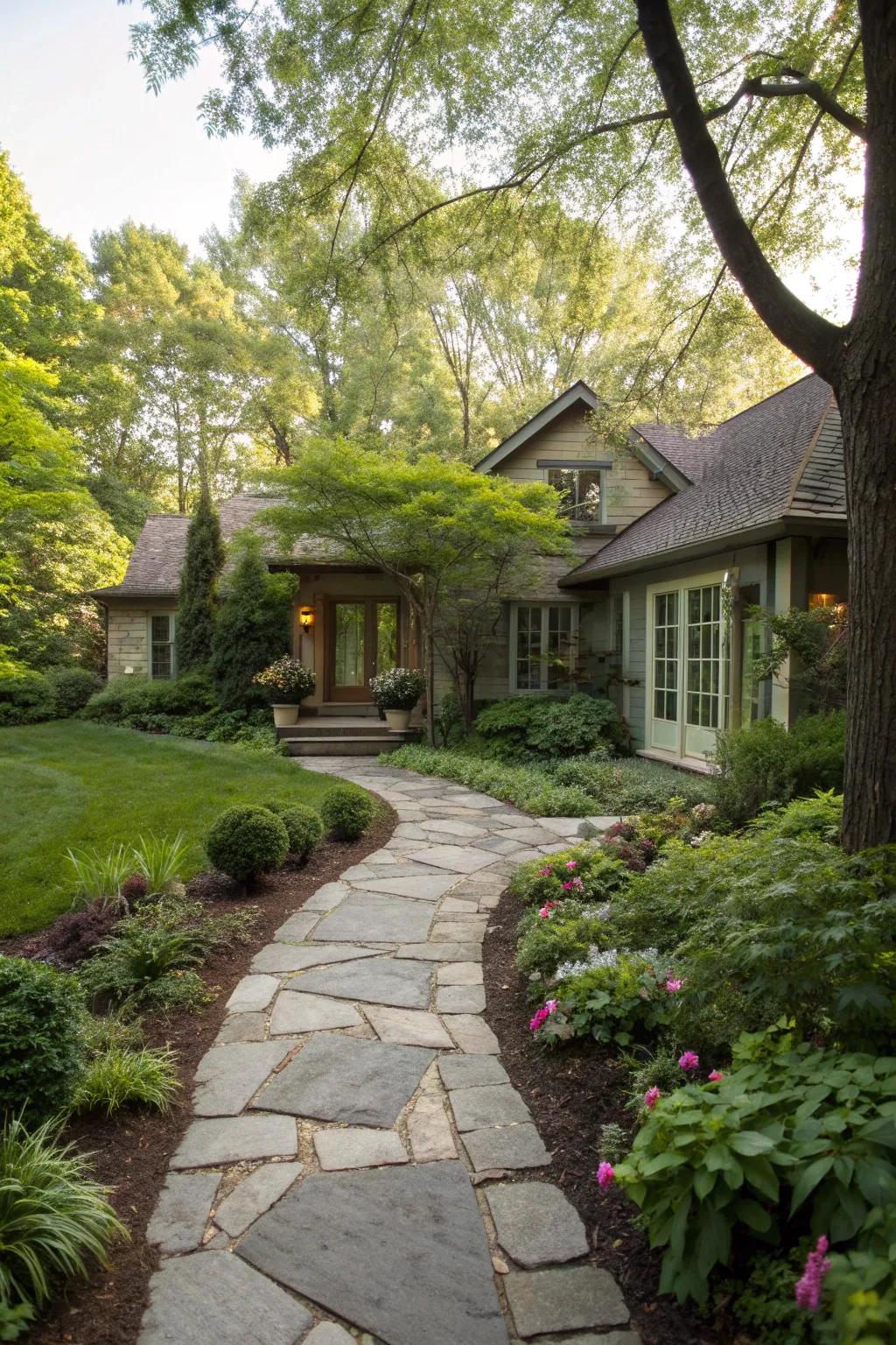Elegant pathways guide visitors and enhance your yard's appeal.