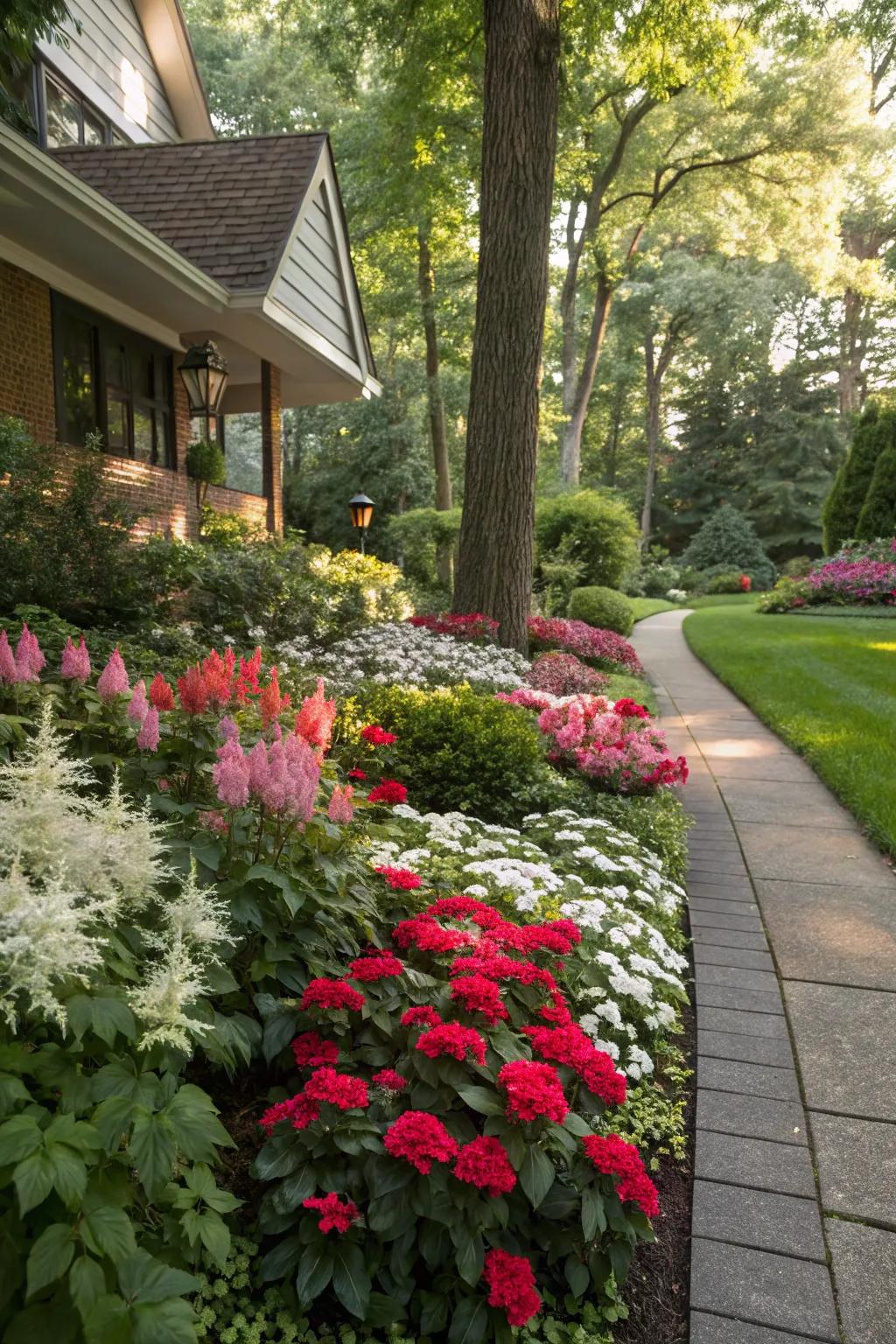 Add colorful blooms to enliven your shaded garden.