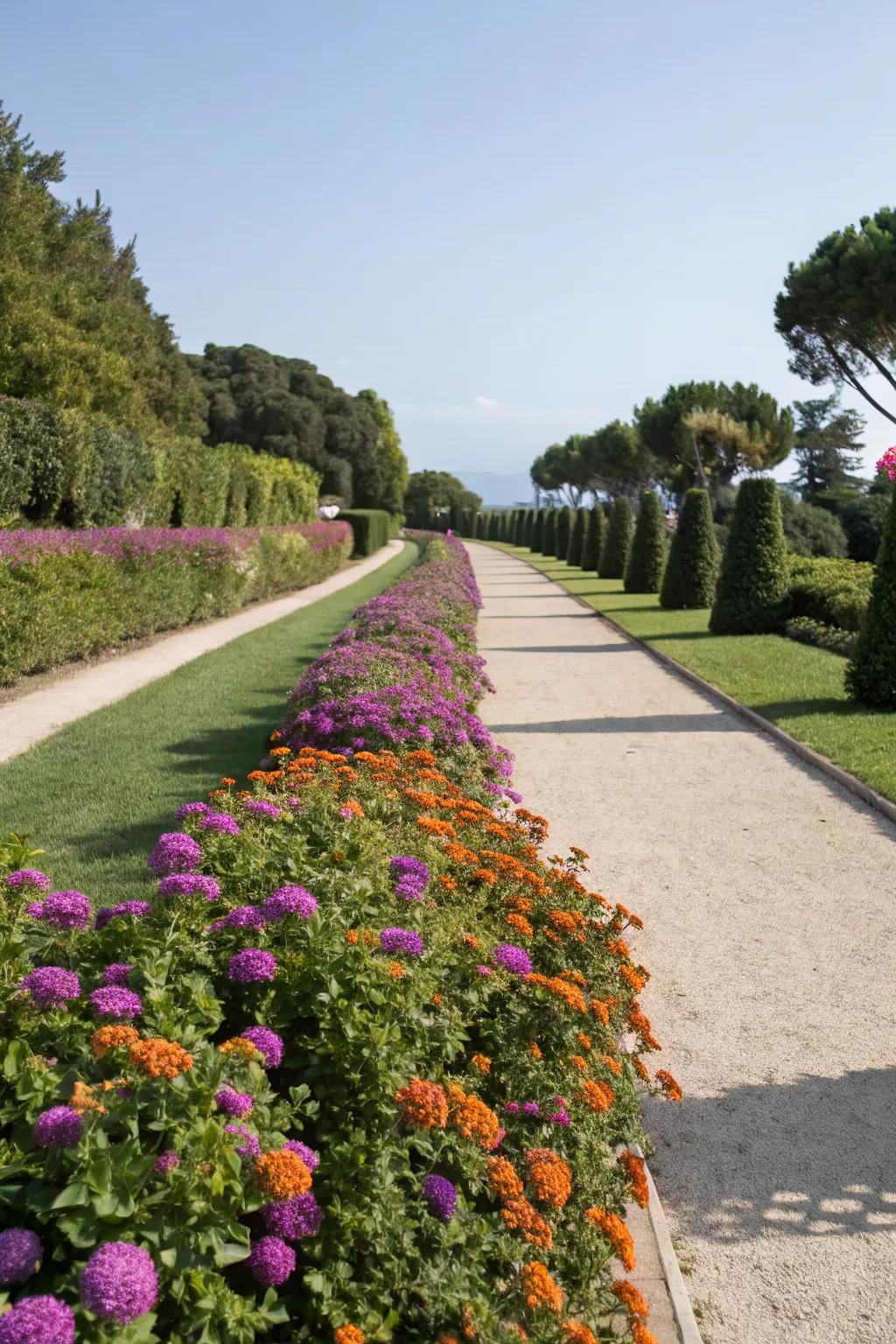 Lantana makes a perfect edging plant for formal gardens.