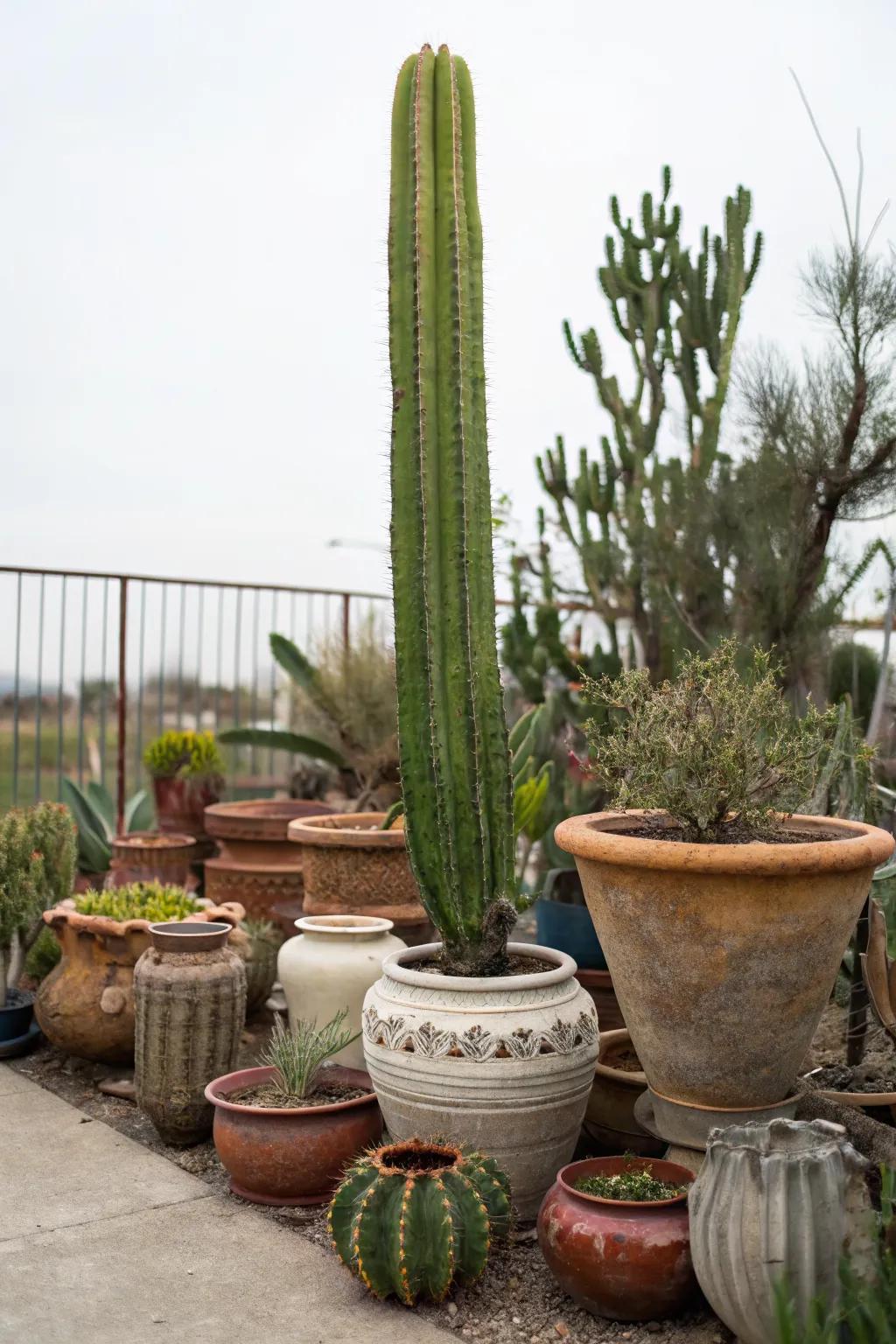 Vintage finds make for charming and eclectic cactus planters.