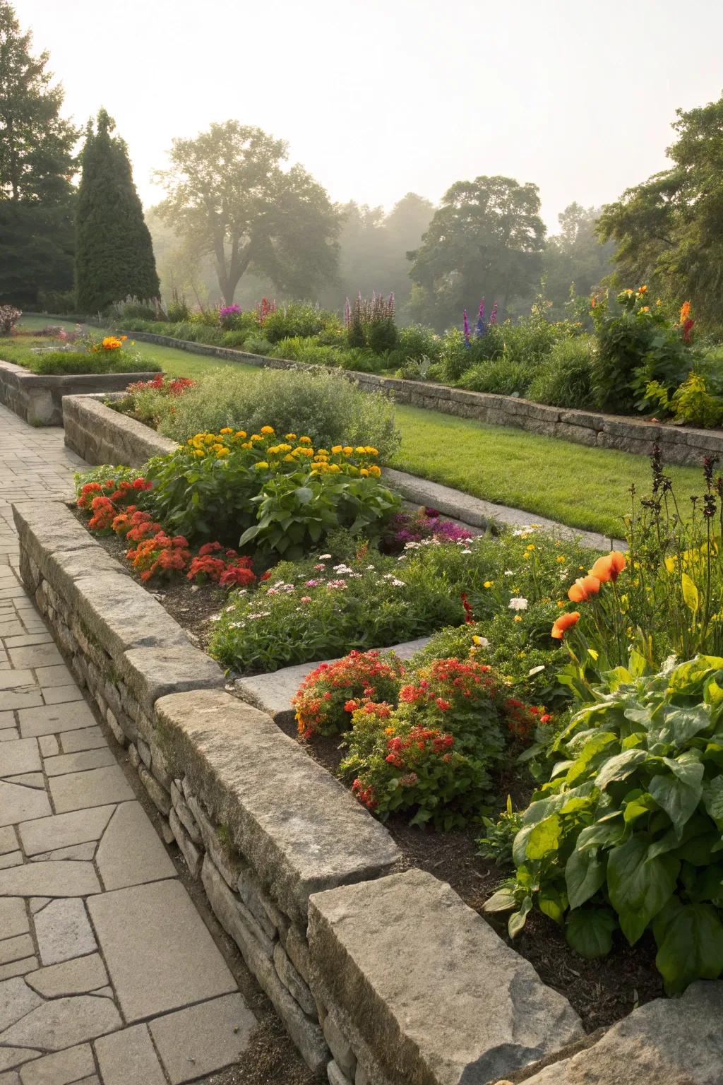 Defined garden edges enhance visual appeal and reduce maintenance.