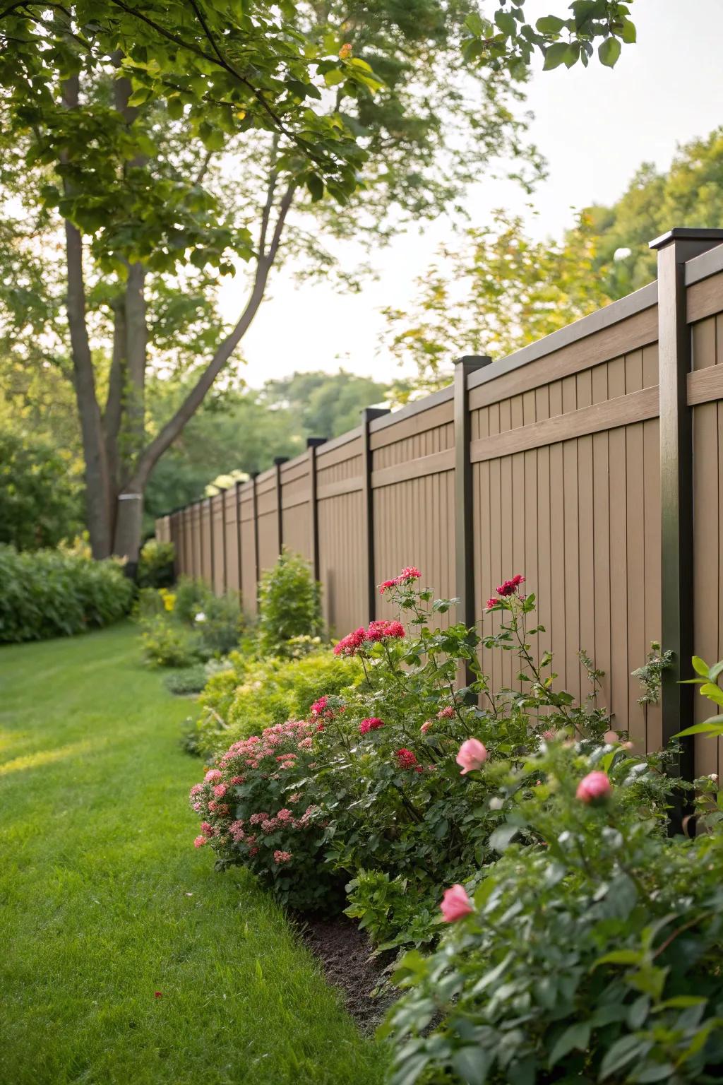 Composite fences offer the beauty of wood without the upkeep.