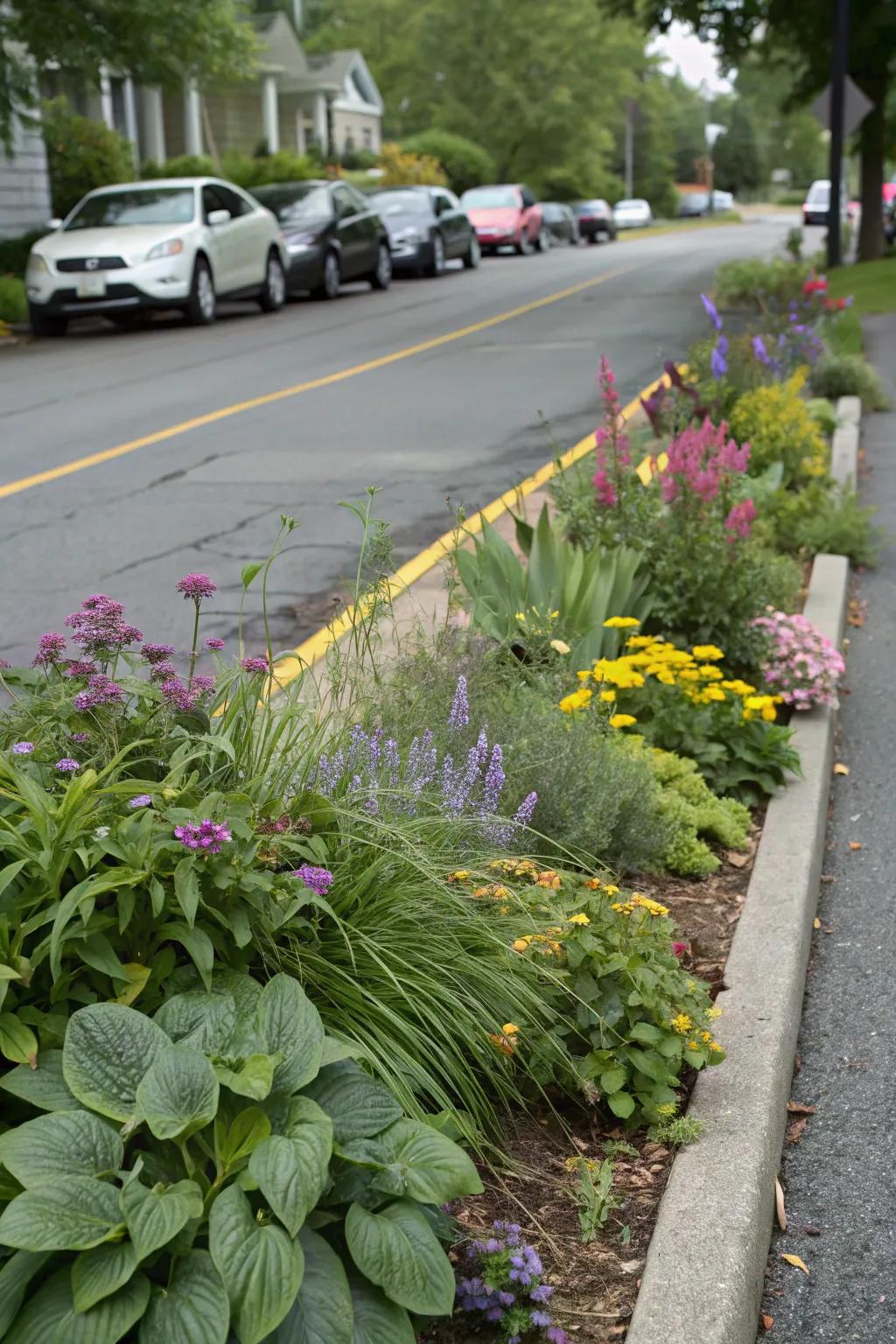 Native plants add natural beauty and require minimal maintenance.