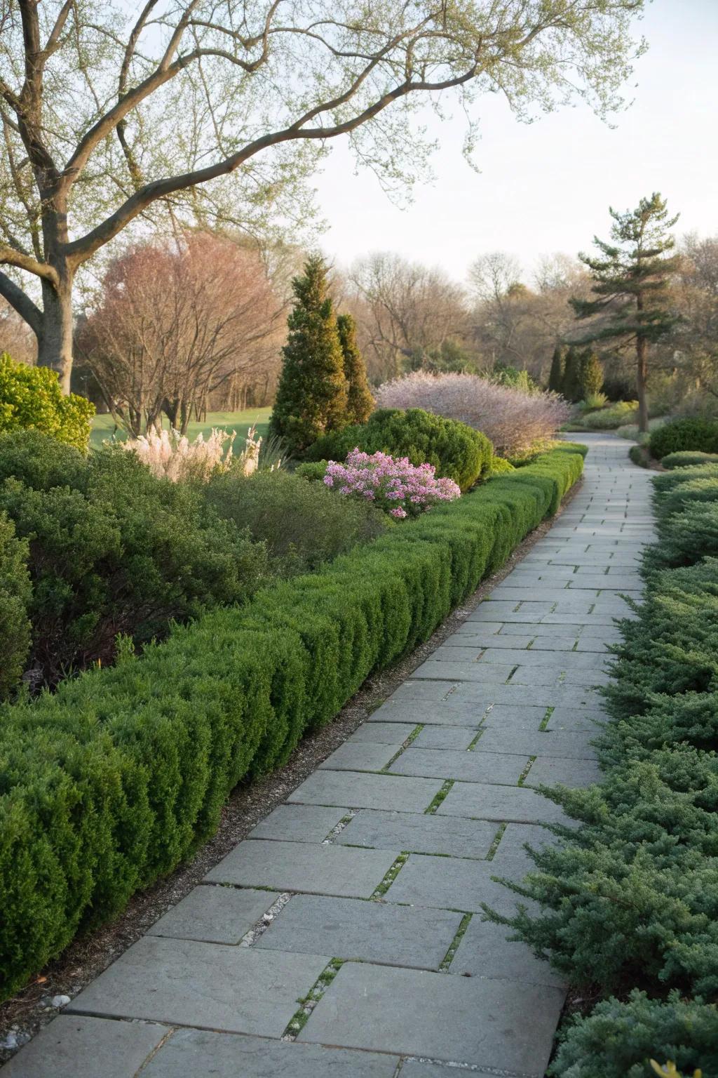 Year-round greenery with Creeping Juniper.