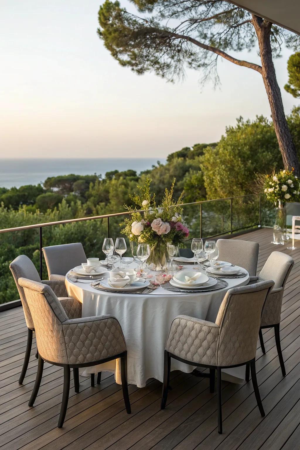 Dine al fresco with a chic outdoor dining setup