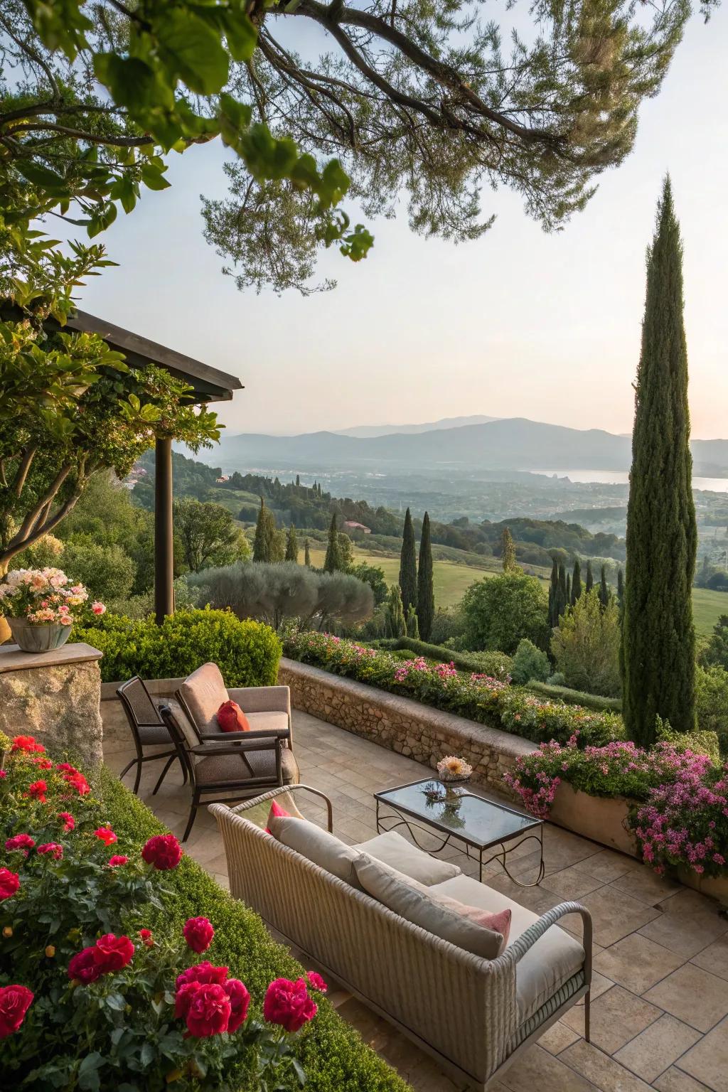 A breathtaking view that adds to the patio's luxury appeal