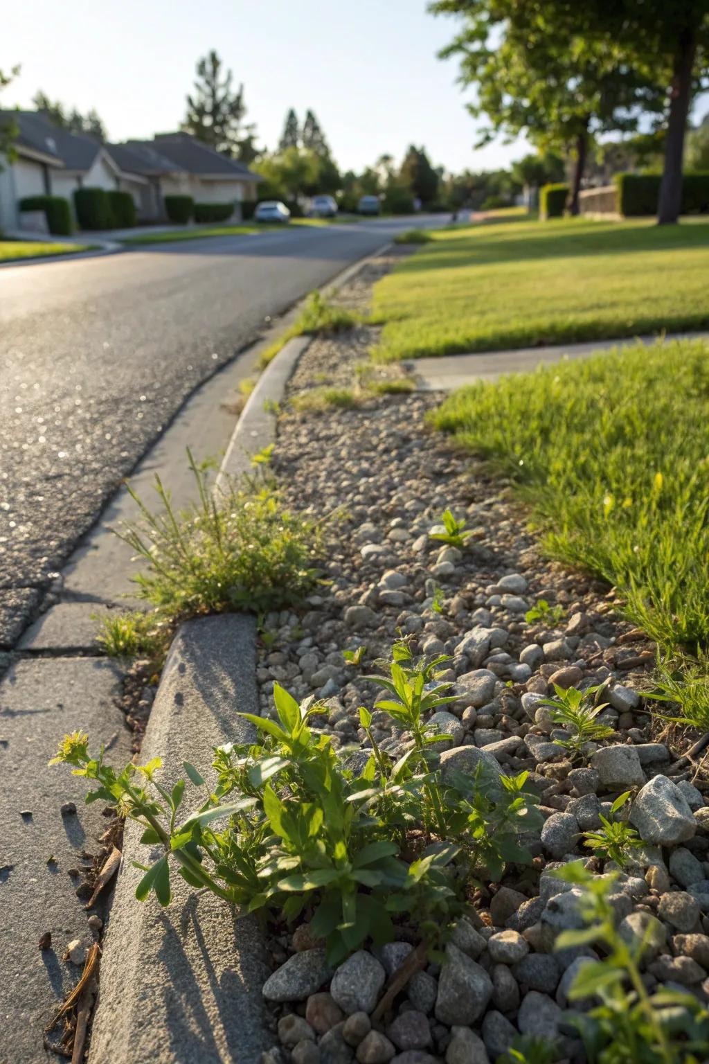 Ground cover keeps maintenance low and aesthetics high.