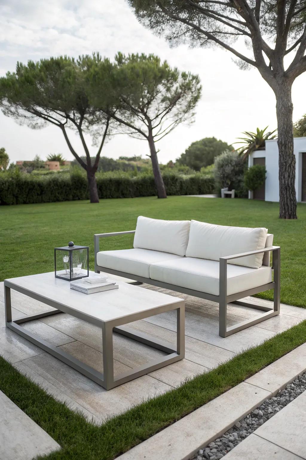 Sleek furniture that complements a minimalist aesthetic.