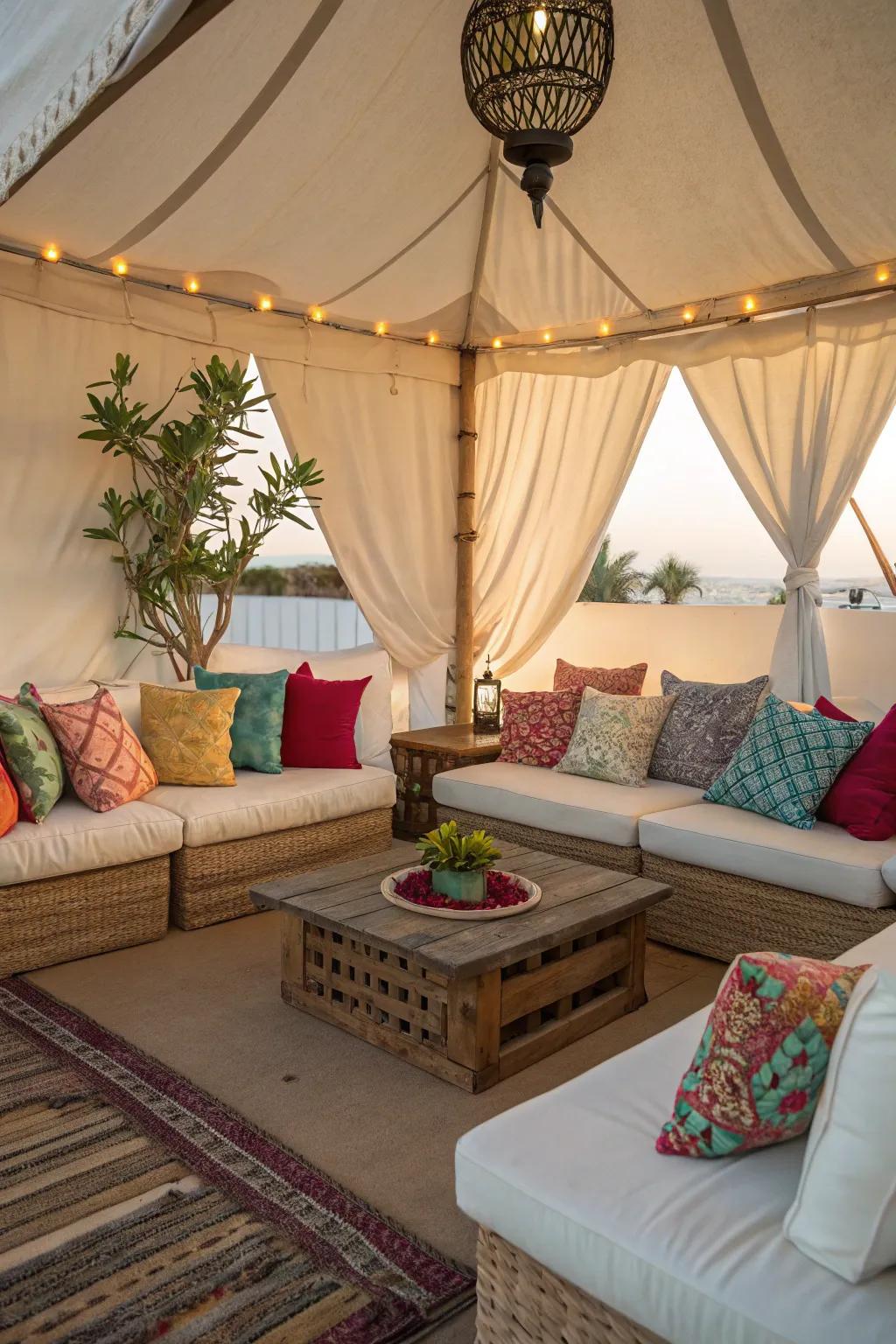 Cozy seating that invites relaxation.