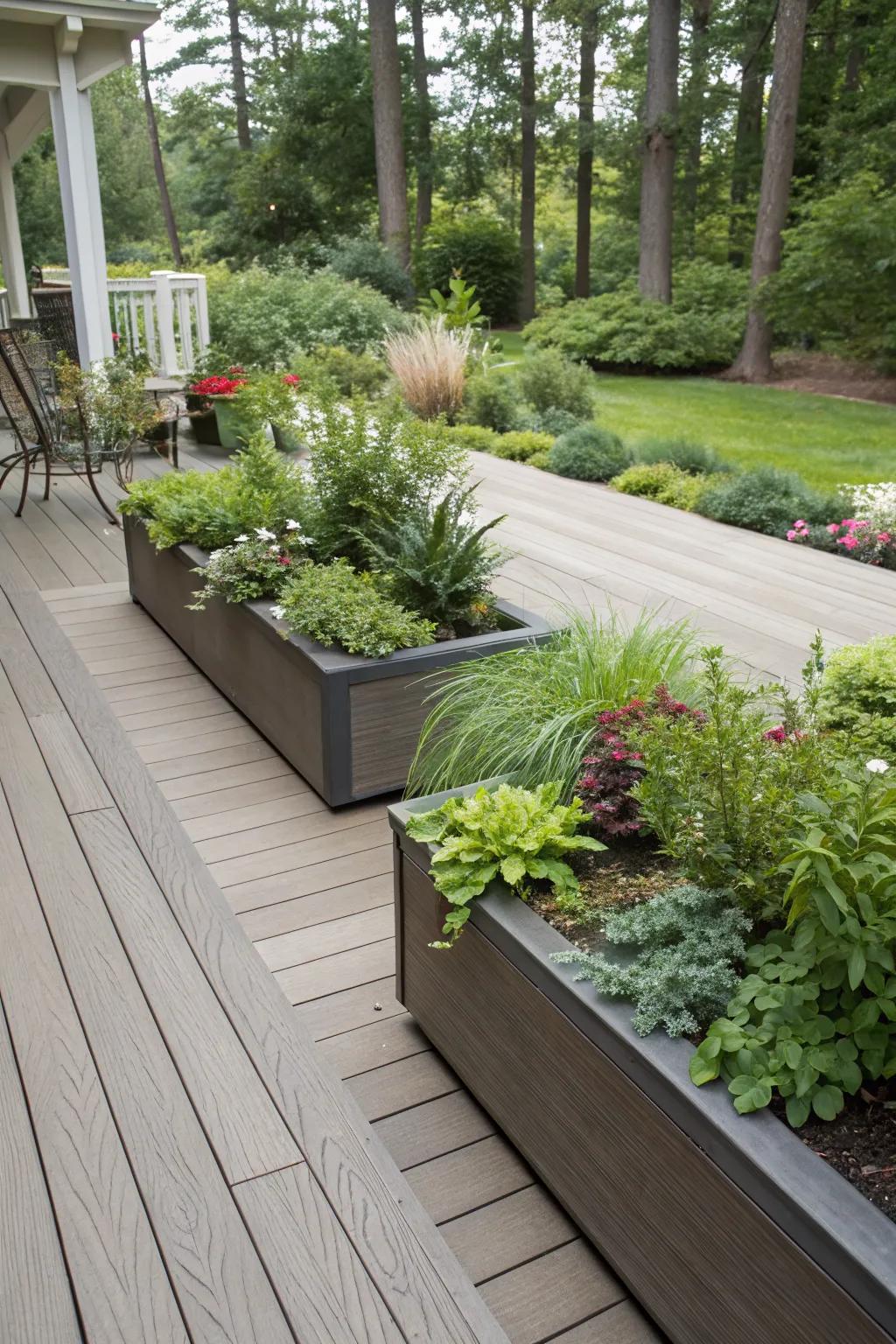 Integrating plants creates a natural extension of your garden.