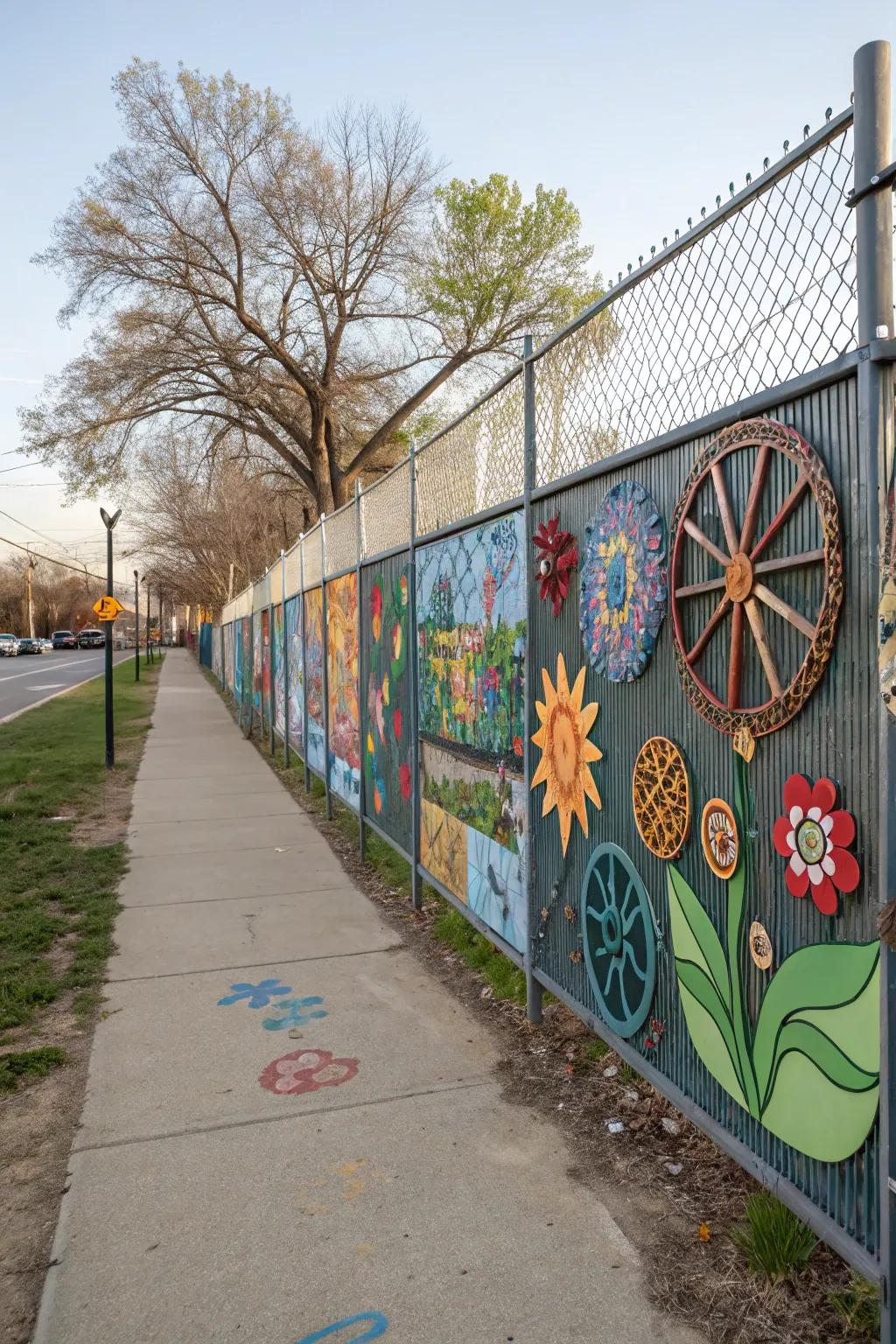 Express yourself with artistic elements on your fence.