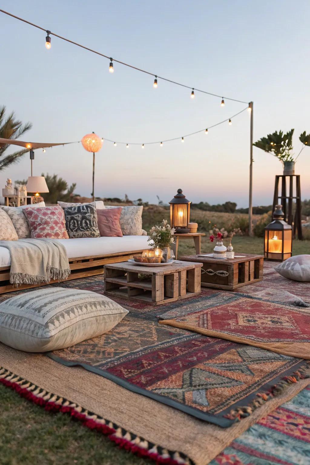 An outdoor living room brings comfort and style to your patio.
