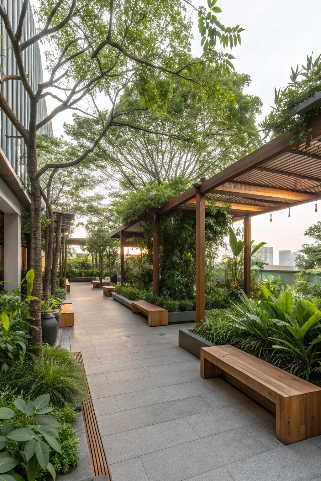 Embrace nature with greenery that enhances your outdoor oasis.