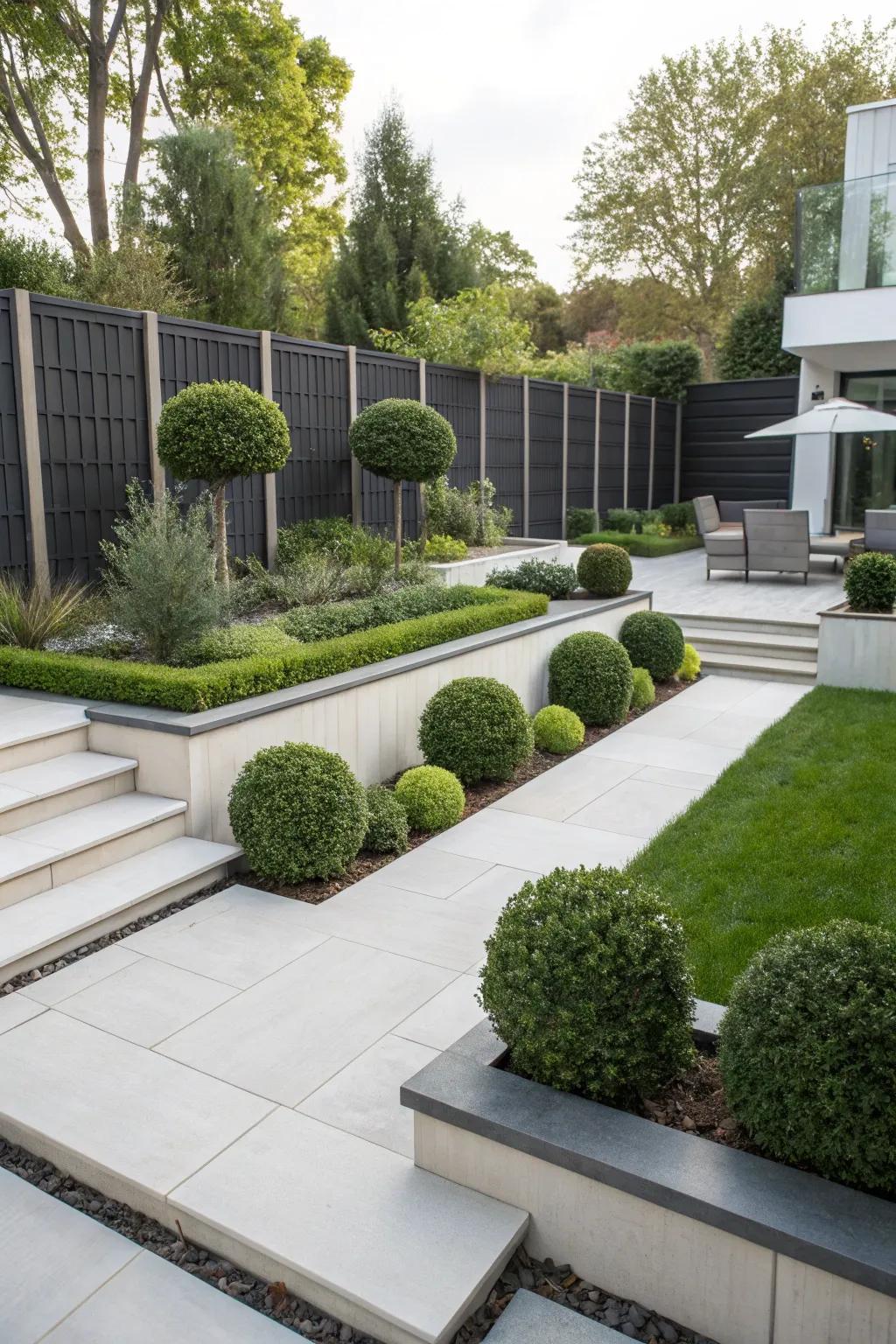 Achieve tranquility with minimalist garden designs.