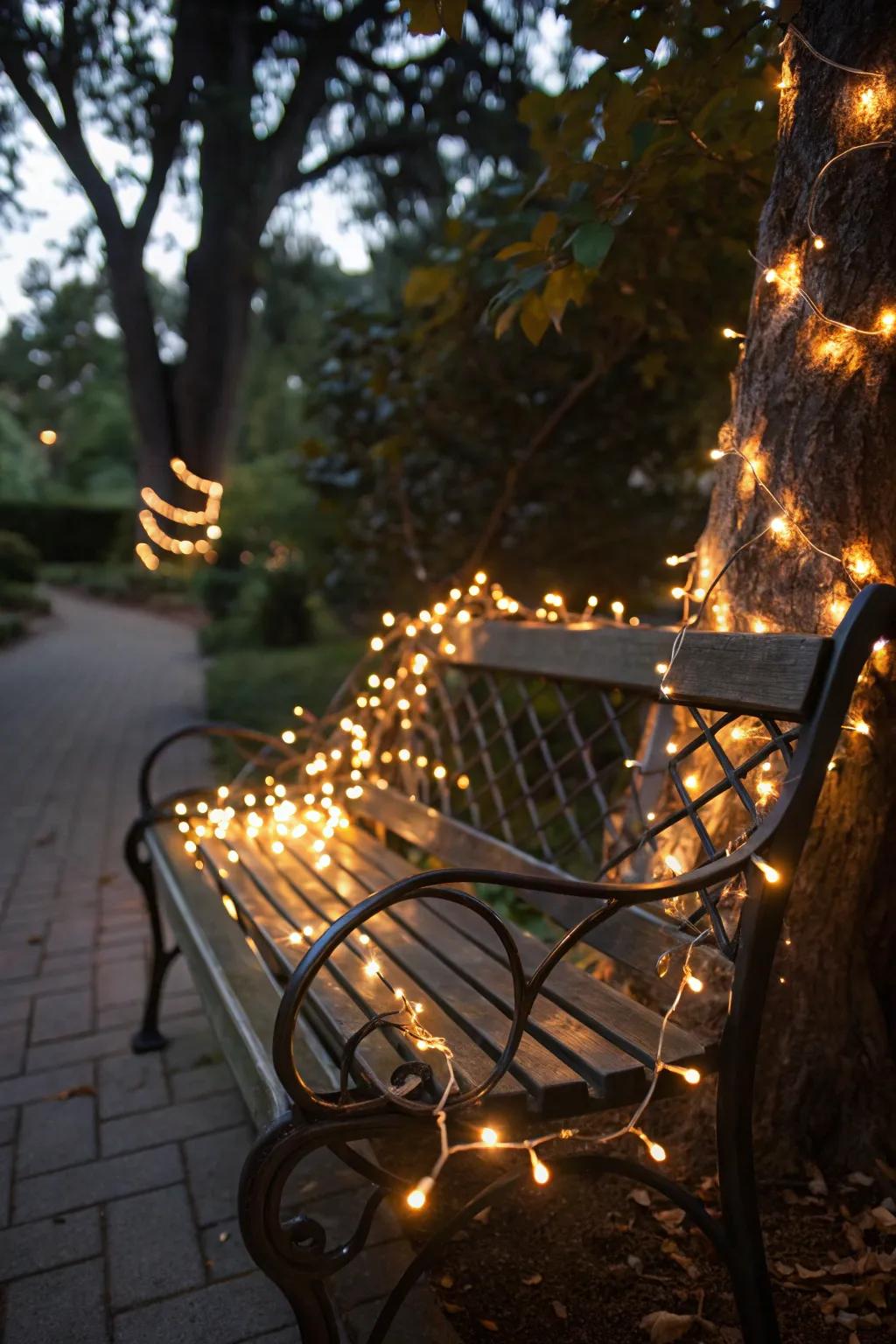 String lights bring a magical twinkle to your outdoor decor.