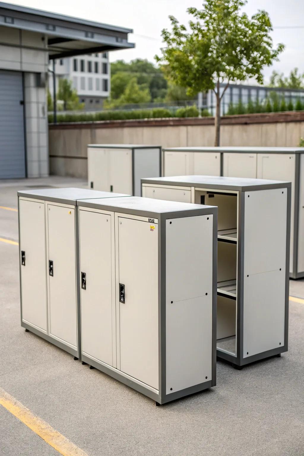 Create a dynamic outdoor space with modular cabinets that adapt to your lifestyle.