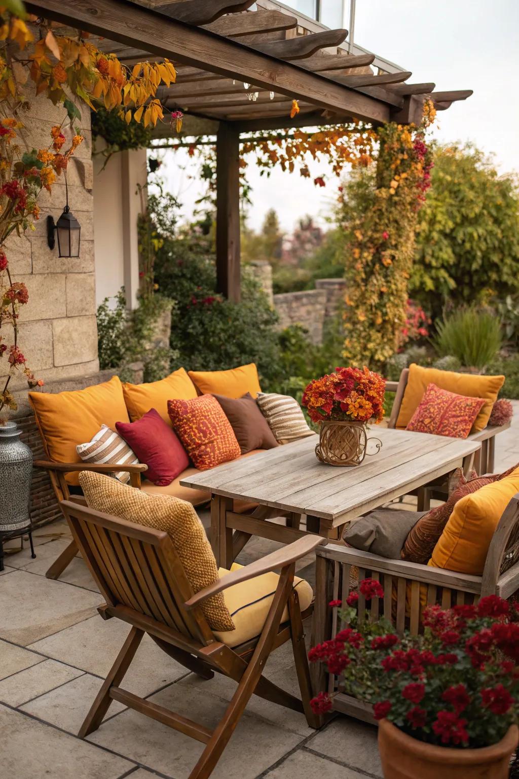 Seasonal cushion changes keep your patio feeling fresh all year.