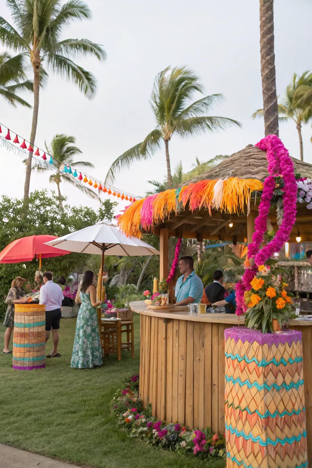 Turn your garden into a tropical paradise with a tiki theme.