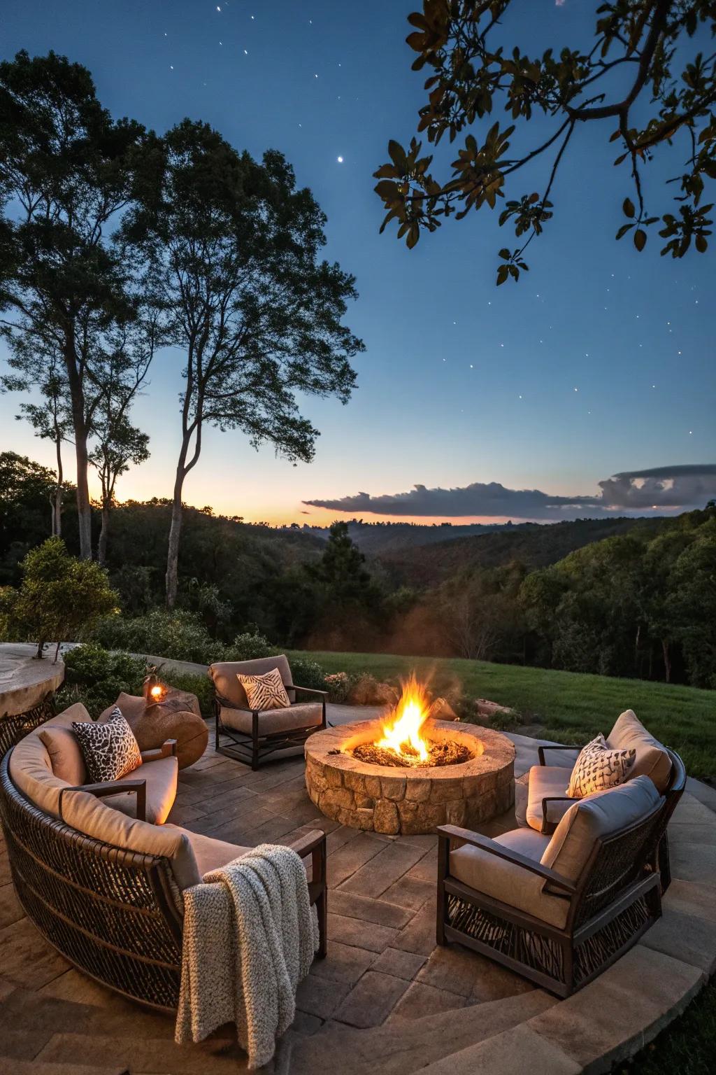 Gather 'round the fire pit for warmth, laughter, and endless stories.