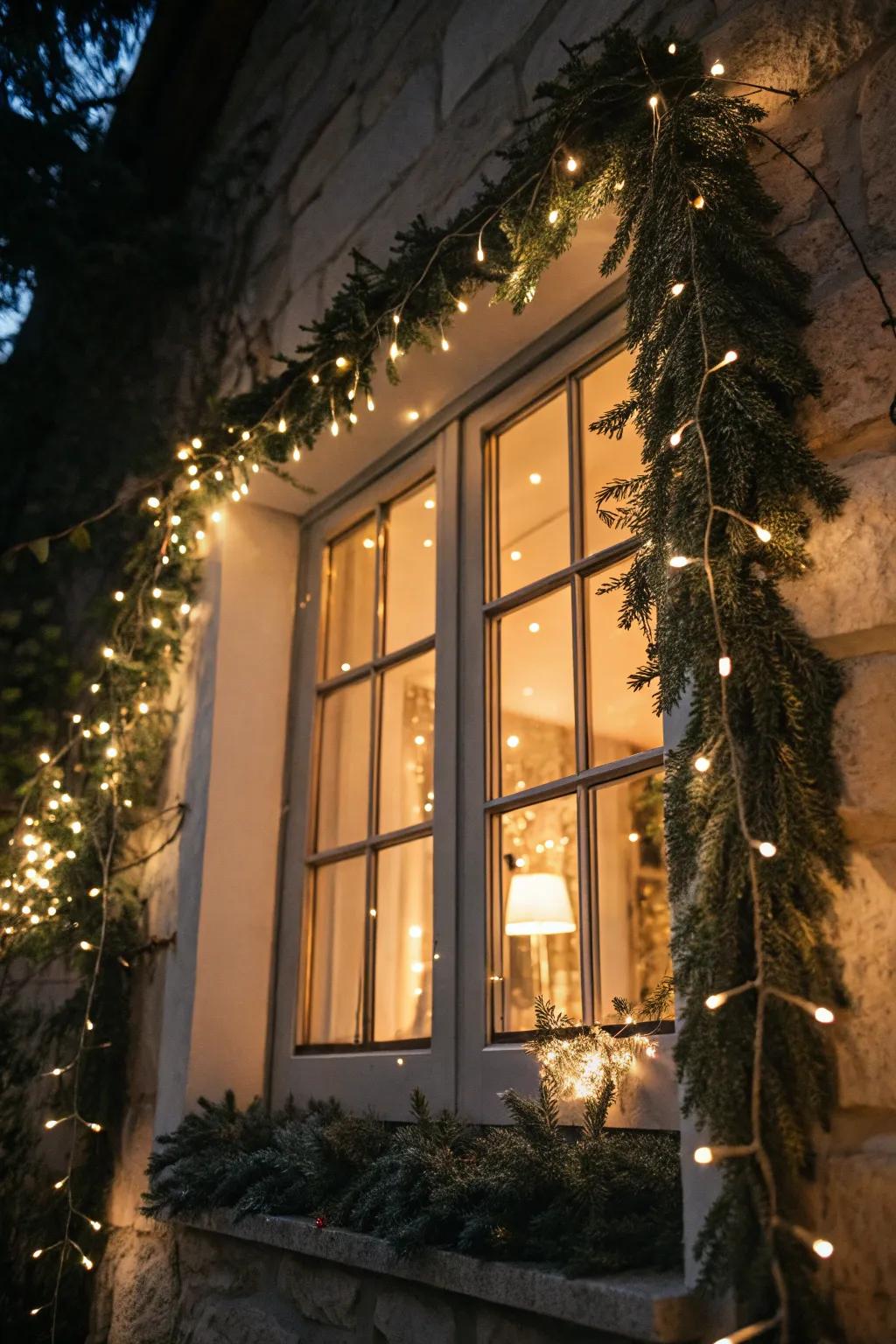 Capture the magic of the holidays with sparkling window frames.