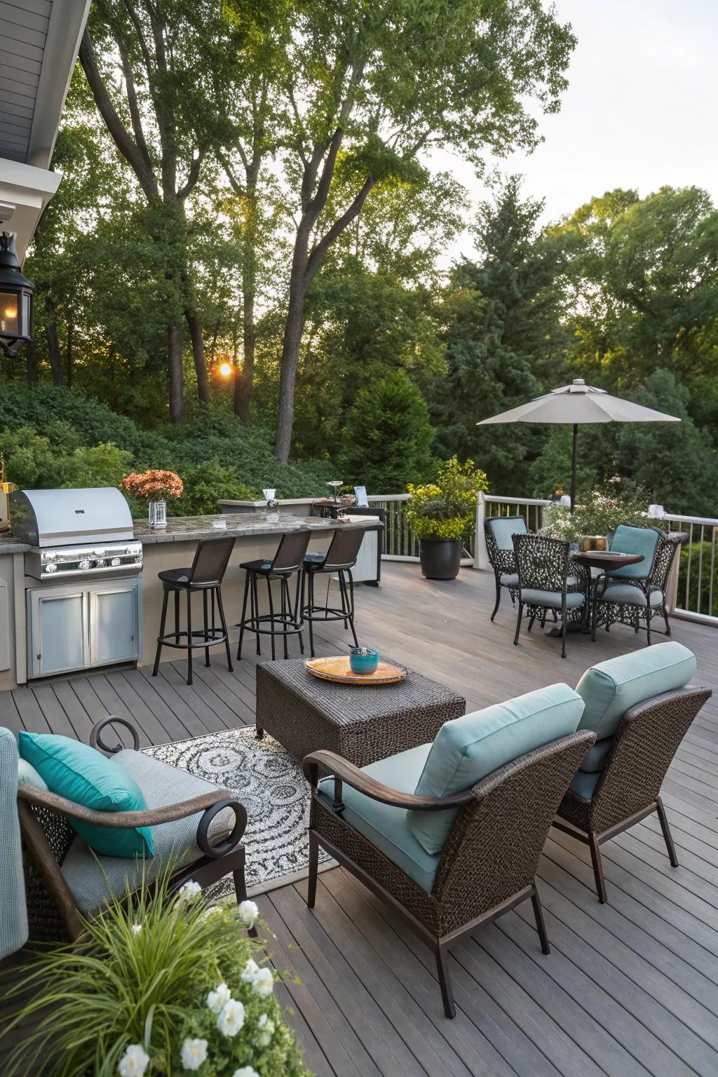 Inviting seating arrangements to enhance your deck's hospitality.