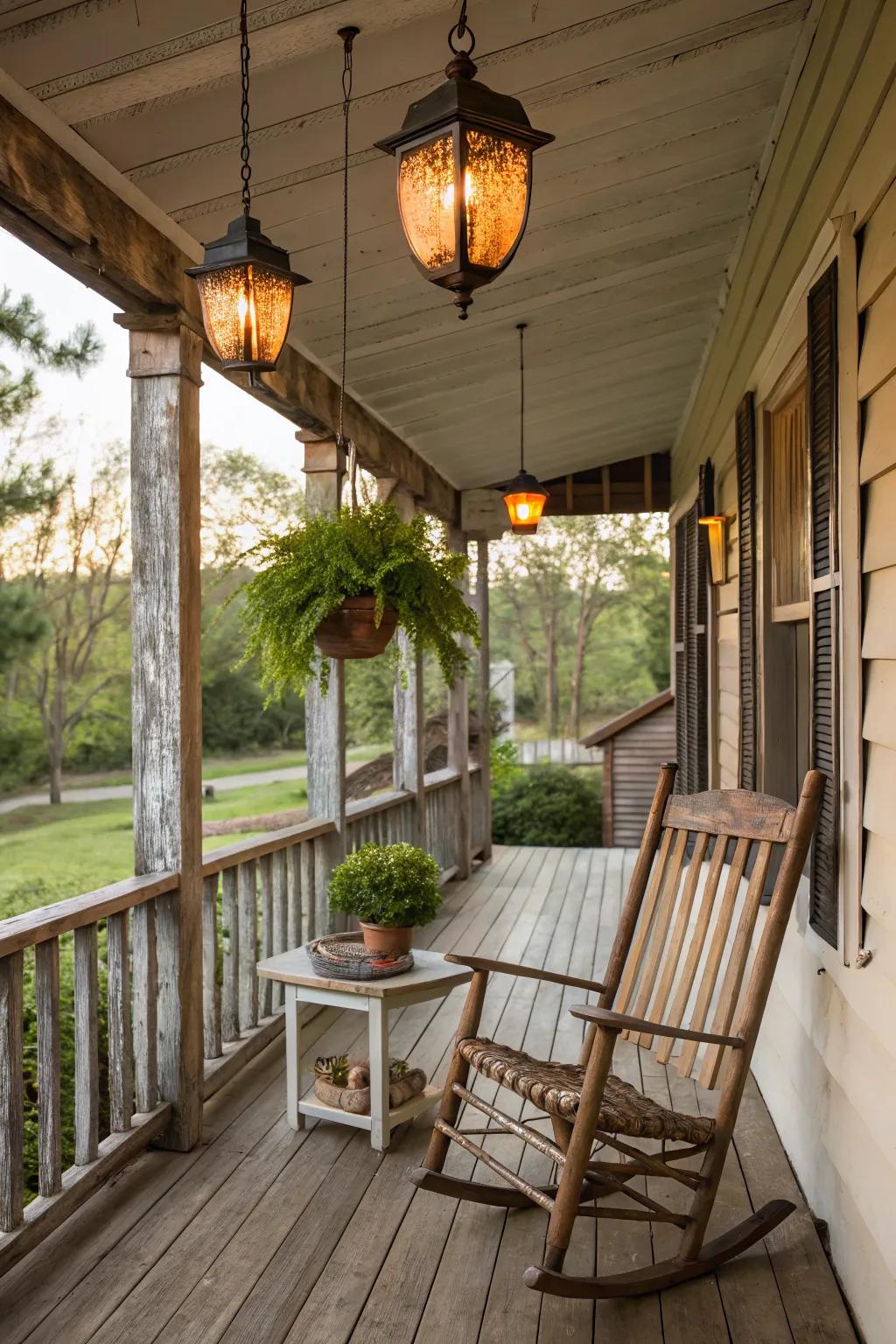 Add rustic charm with wooden pendants.