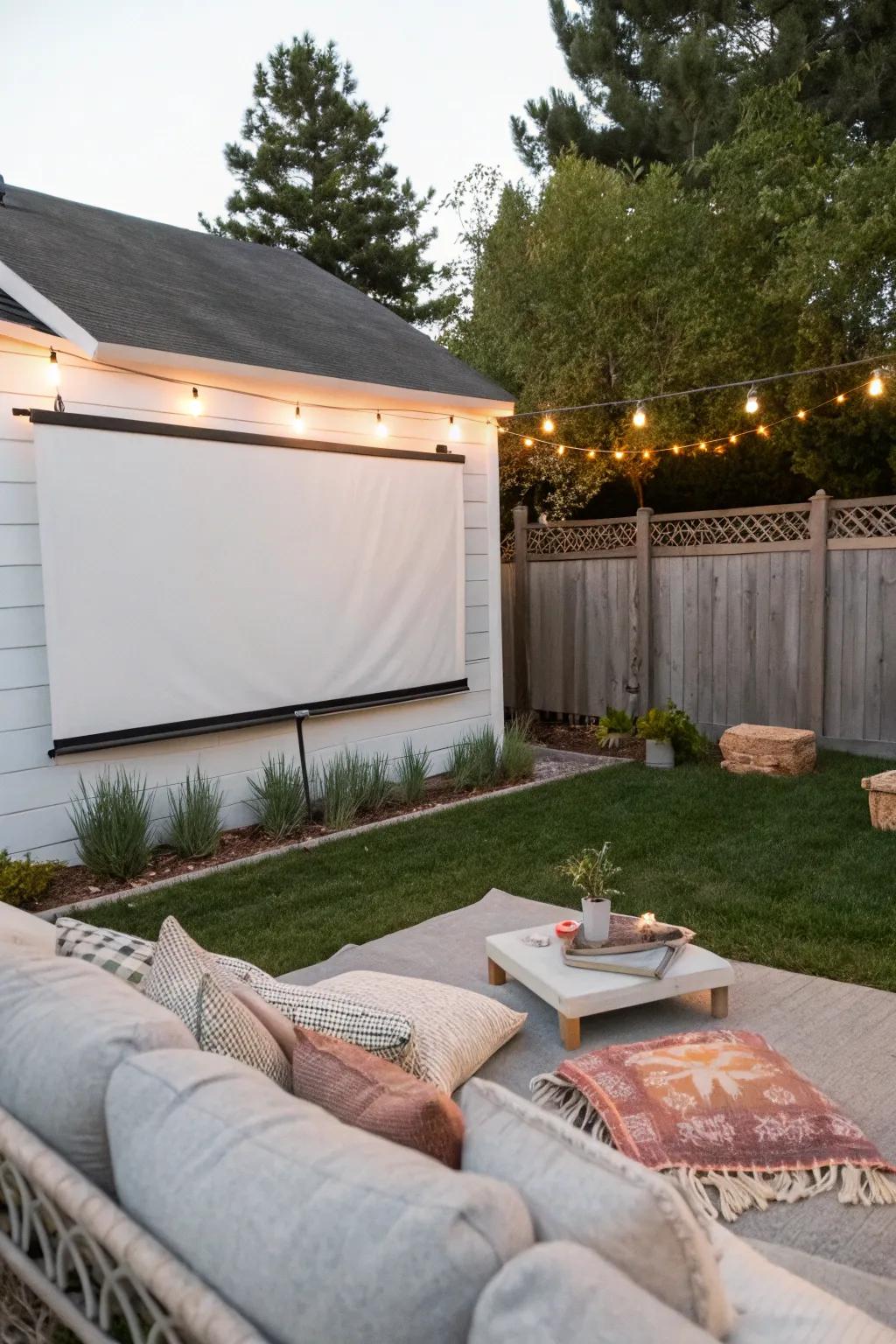 Turn your backyard wall into a sleek and functional projector screen with minimal effort.