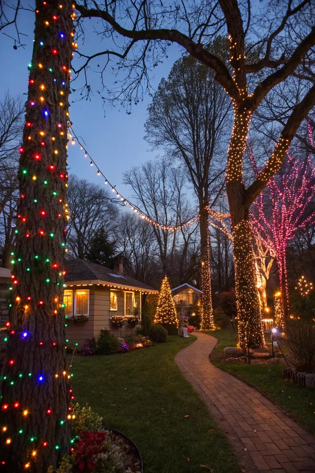 Colorful lights make any occasion more festive.