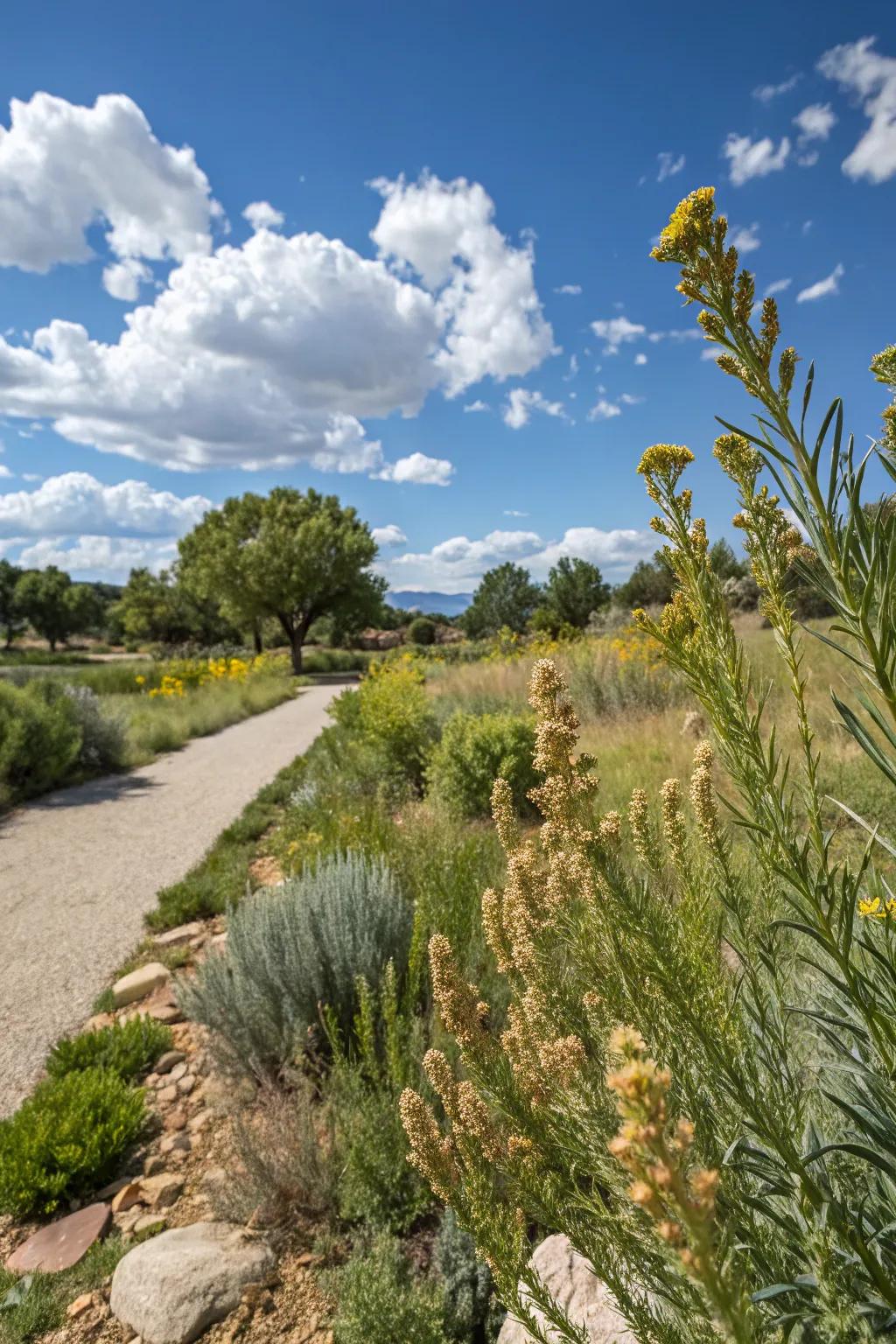 Native plants are ideal for a low-maintenance and eco-friendly park strip.