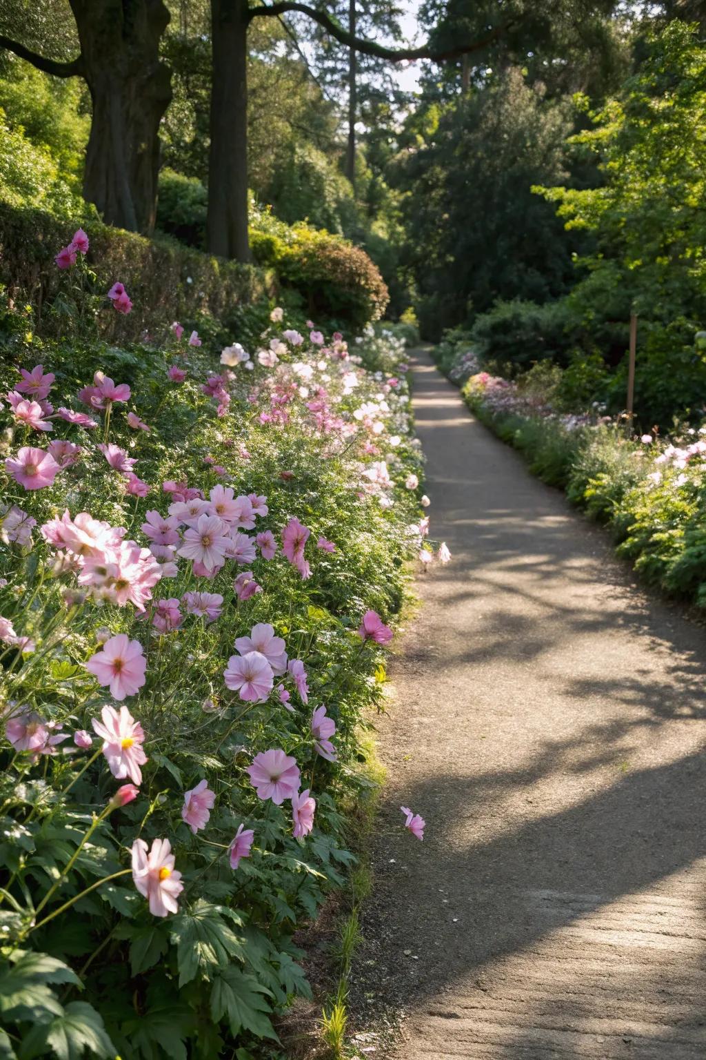 Pathway borders that pop with color and guide the way.