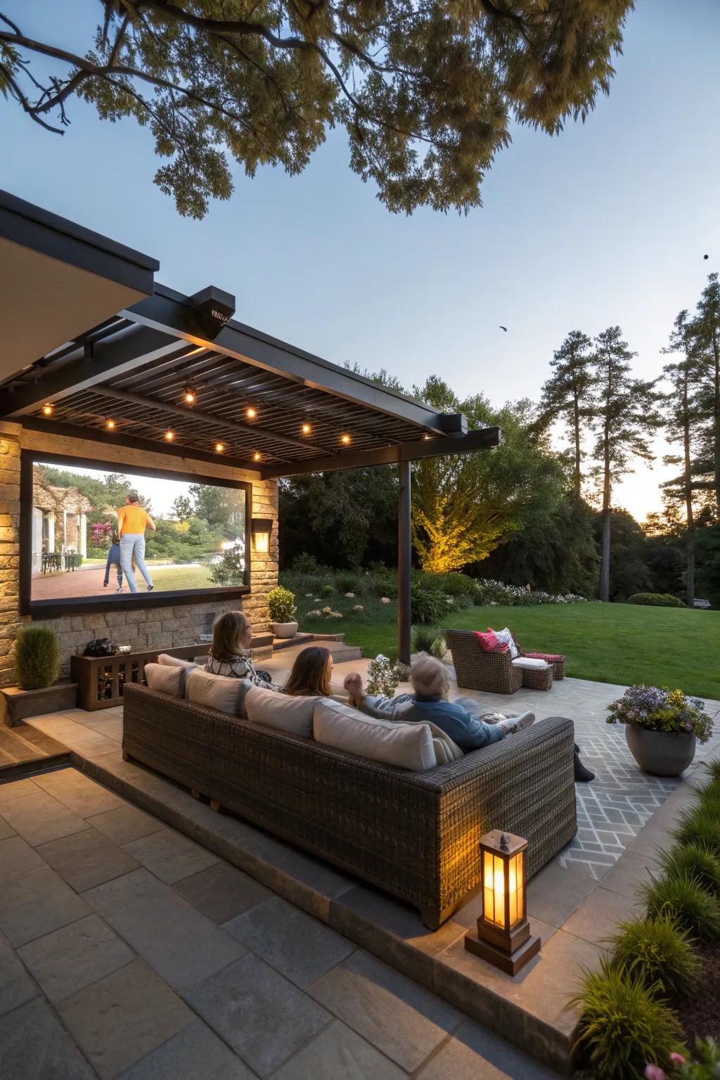Transform your patio into an entertainment haven with a weatherproof TV.