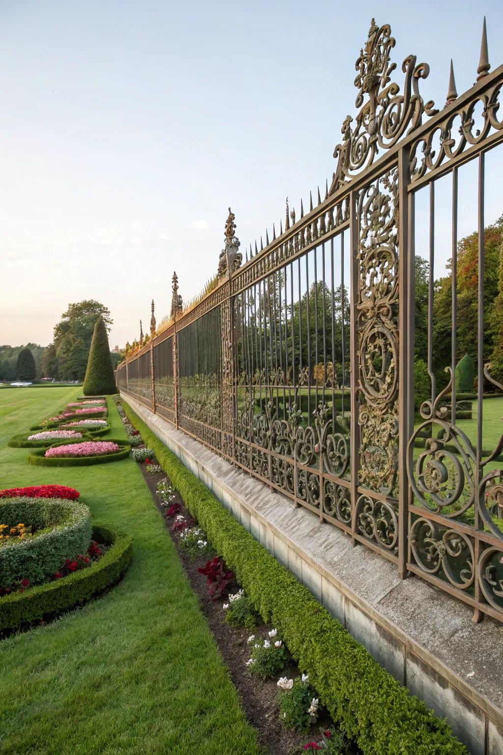 Elegance meets functionality with decorative metal pet fences.