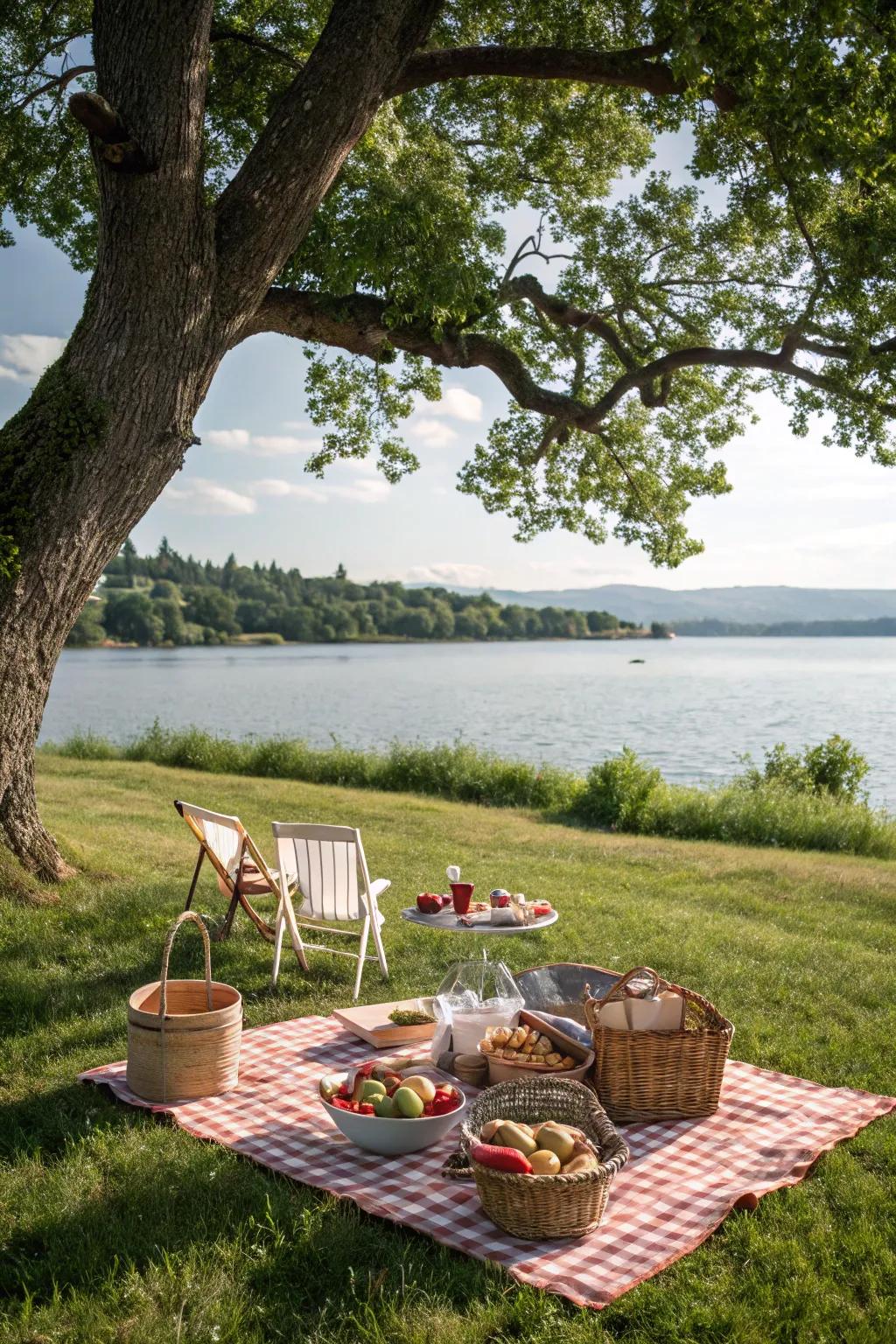 A natural setting turns any picnic into a serene outdoor escape.