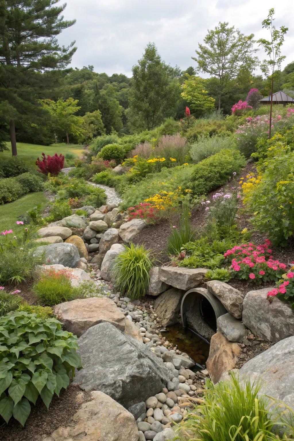 Seamlessly integrate drainage into your garden.