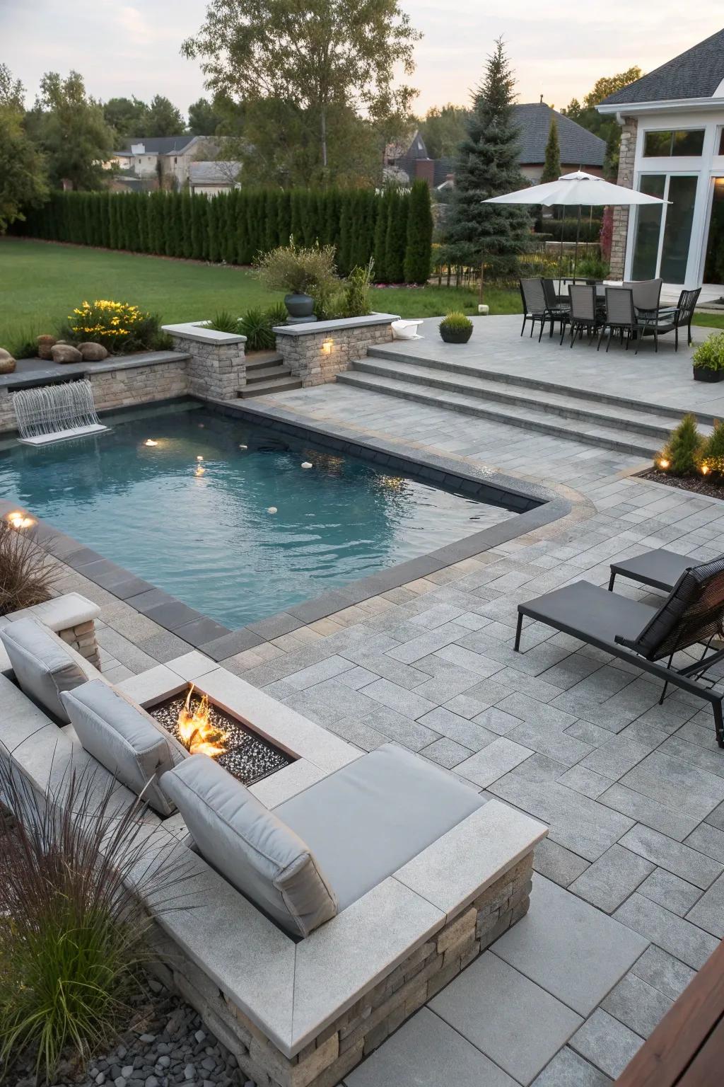 Stylish patio and decking can enhance your pool's overall look.