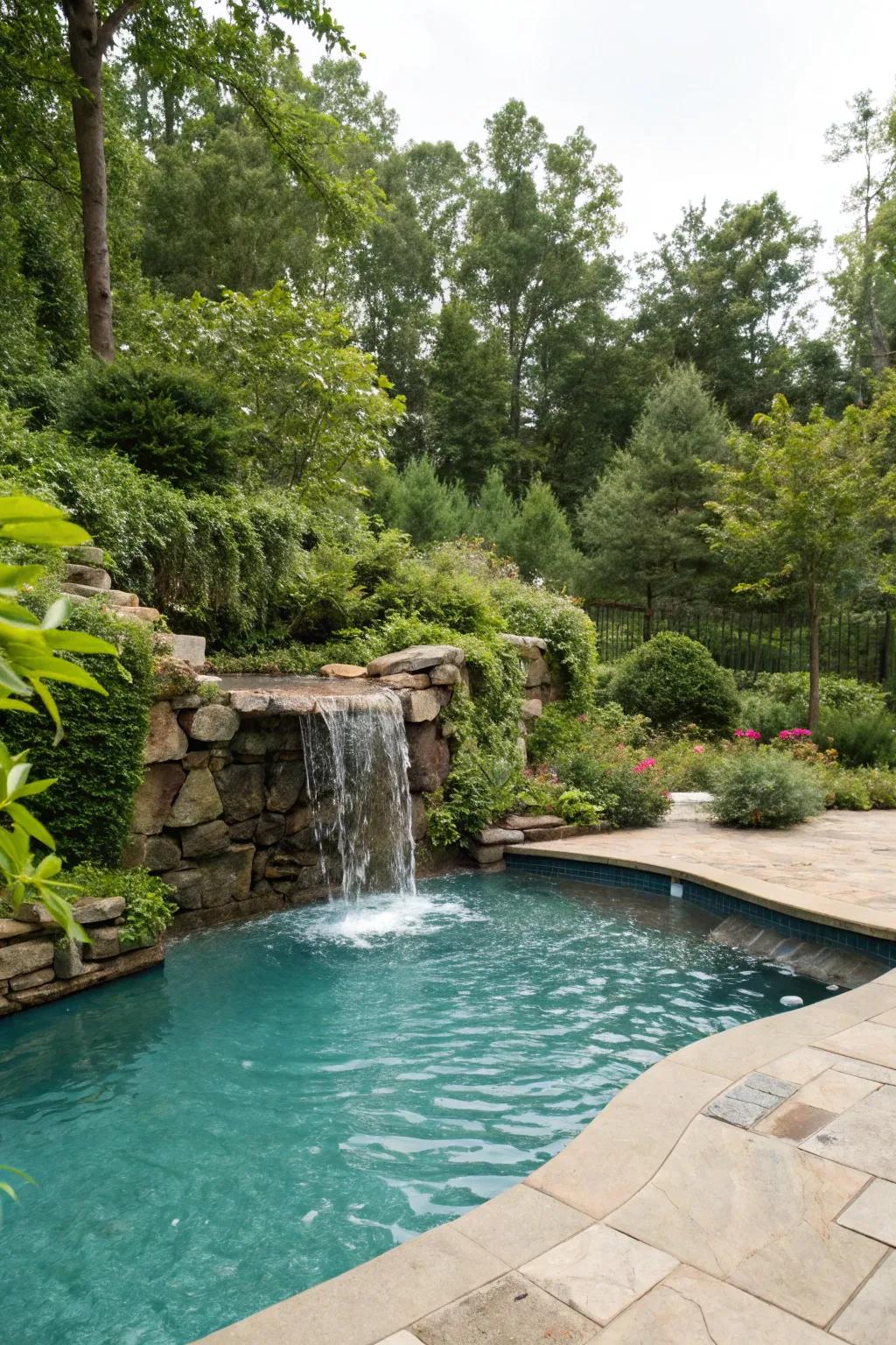 Bring tranquility with a soothing waterfall.