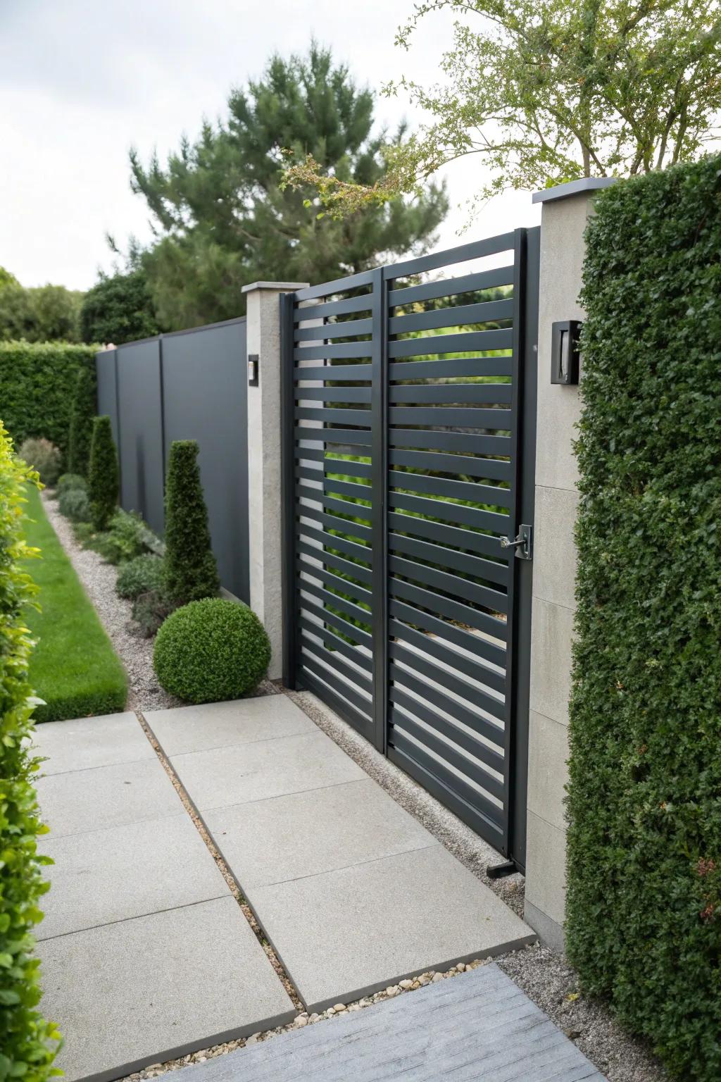 Bring a touch of modernity with sleek horizontal slats.