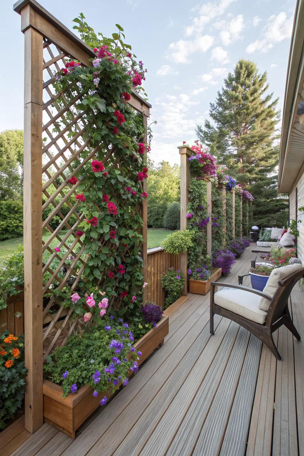 Bring life to your deck with a lush vertical garden.