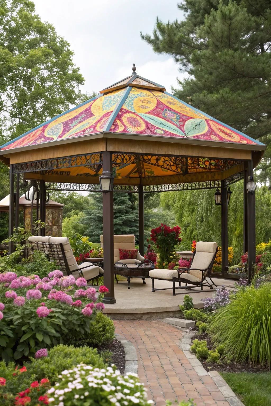 Canvas roofs add a cozy and replaceable touch to your gazebo.
