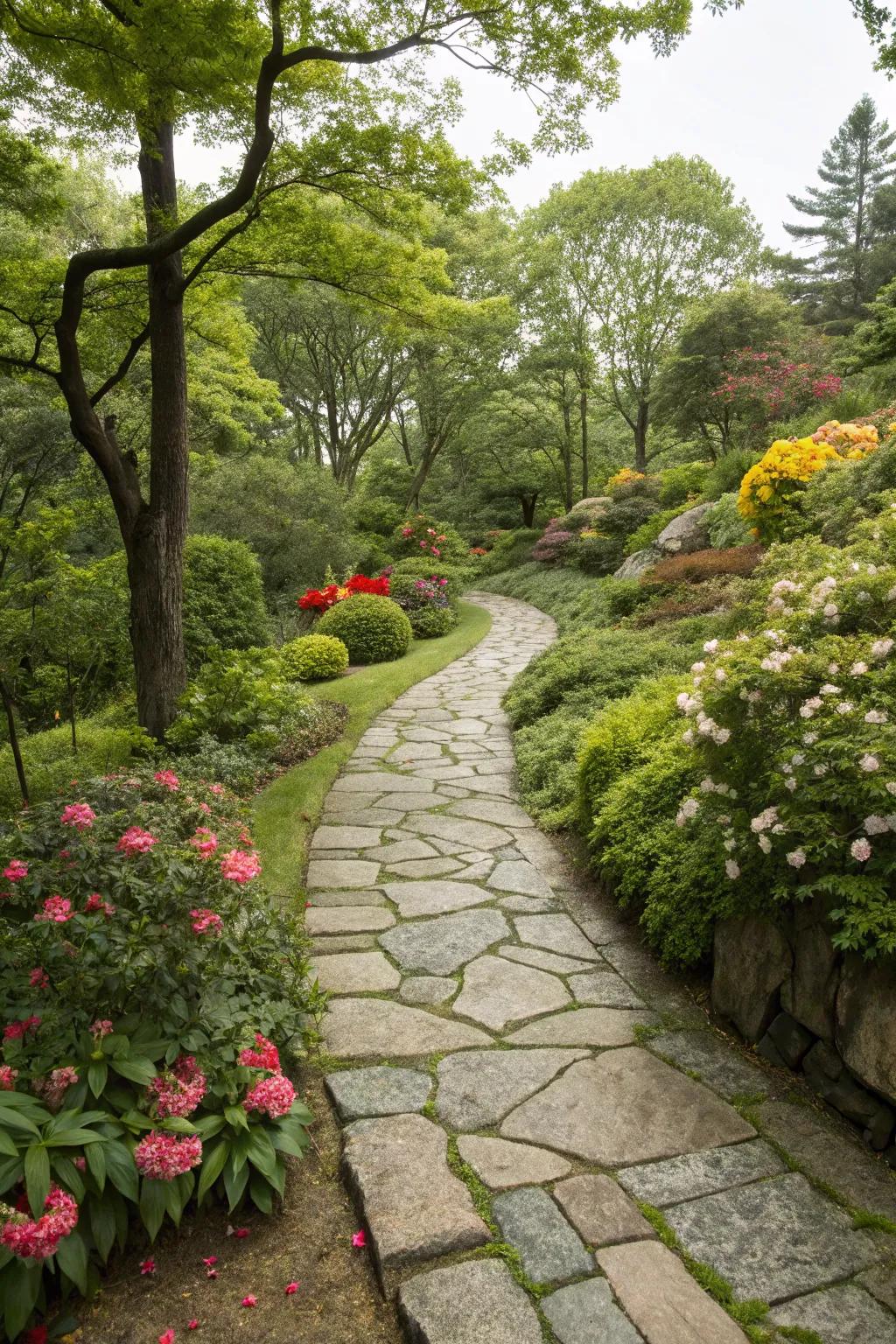 Elegant pathways enhance the journey through your garden.