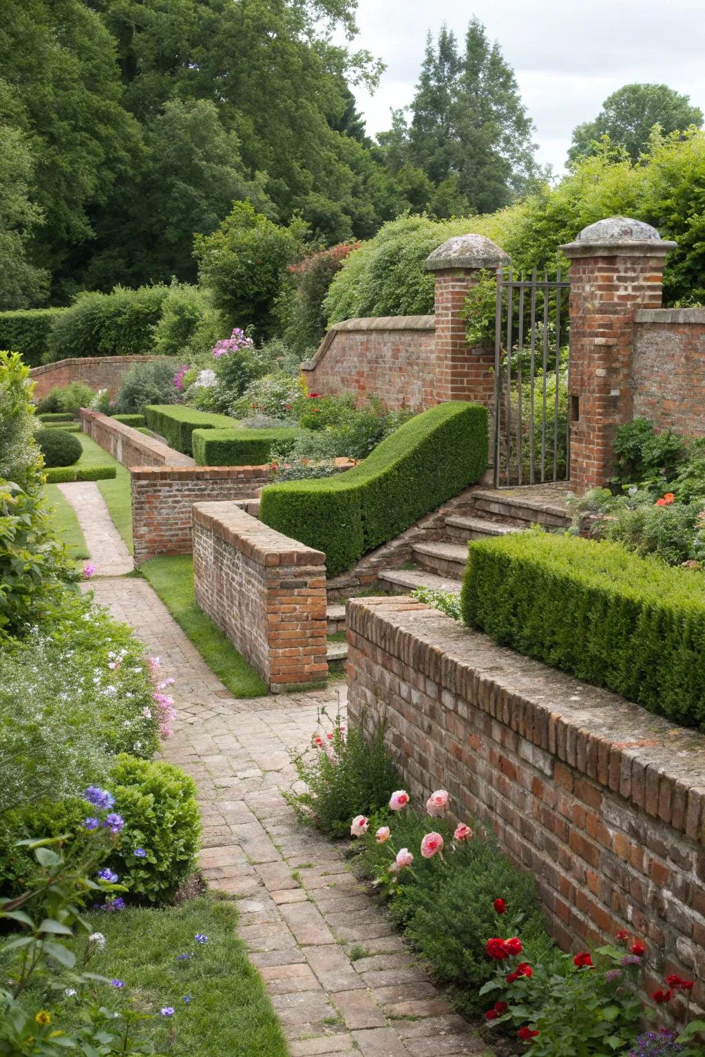 Reclaimed brick caps offer a timeless, vintage charm.