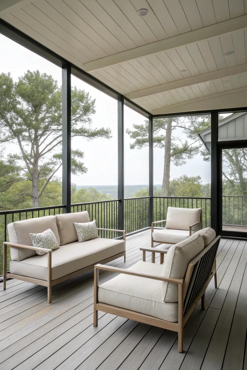 A modern minimalist space for serene relaxation.