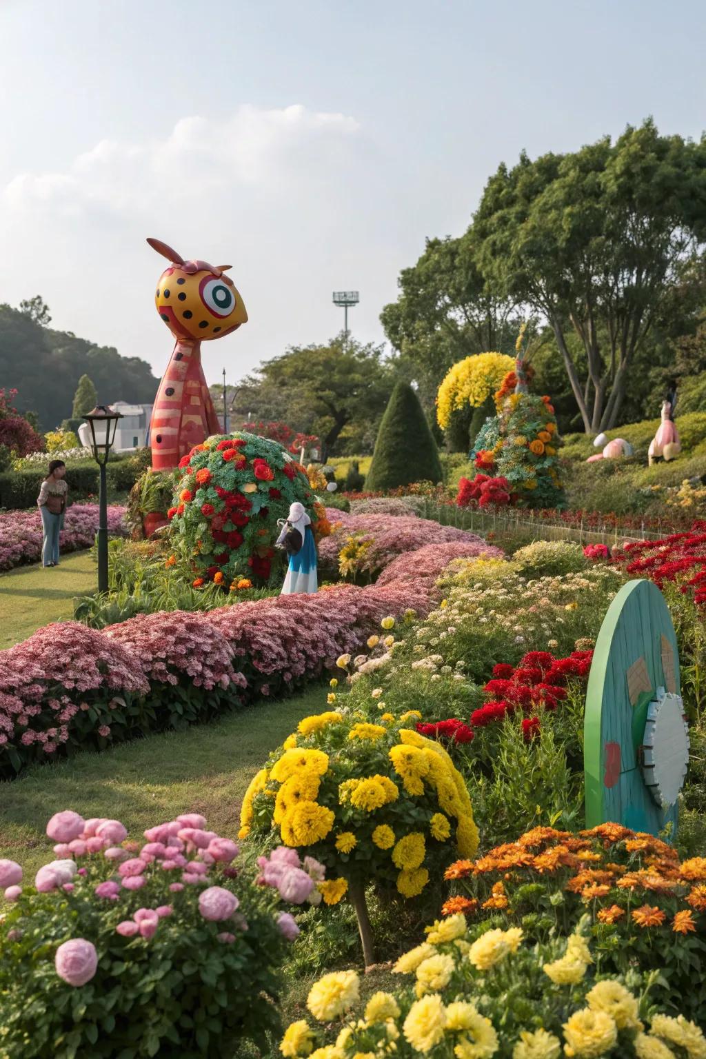 Vibrant colors bring life and interest to the sensory garden.