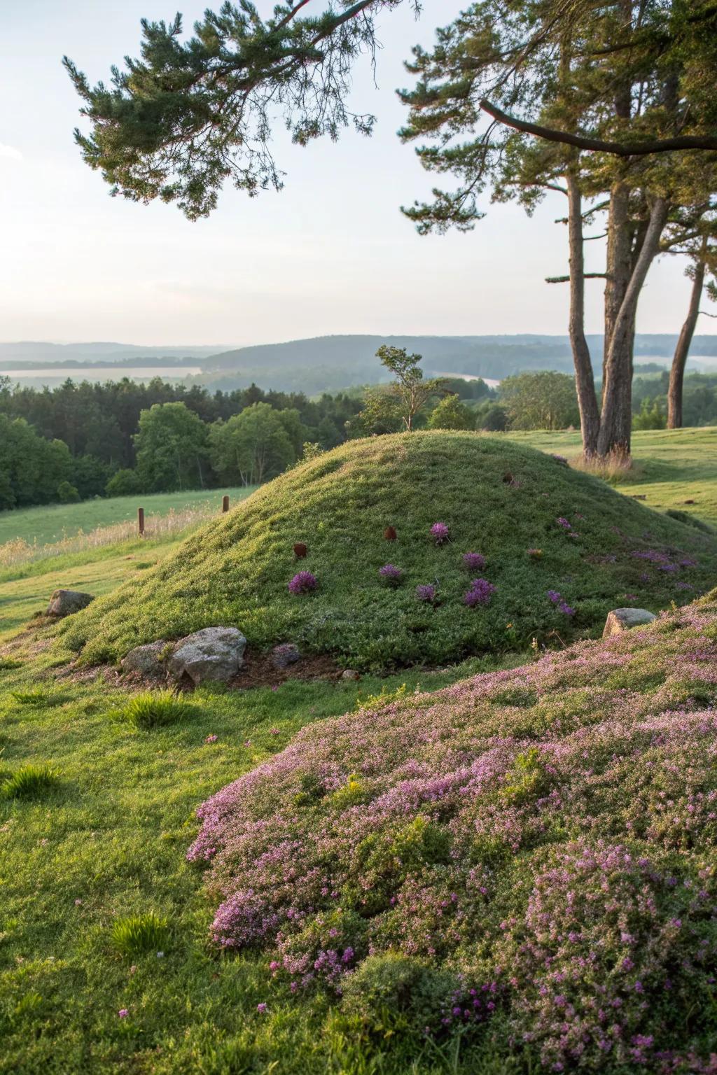 Achieve a lush look with low-maintenance ground covers.