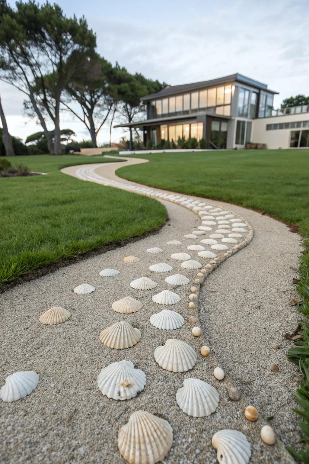 Intricate shell patterns add a personalized touch to your home.