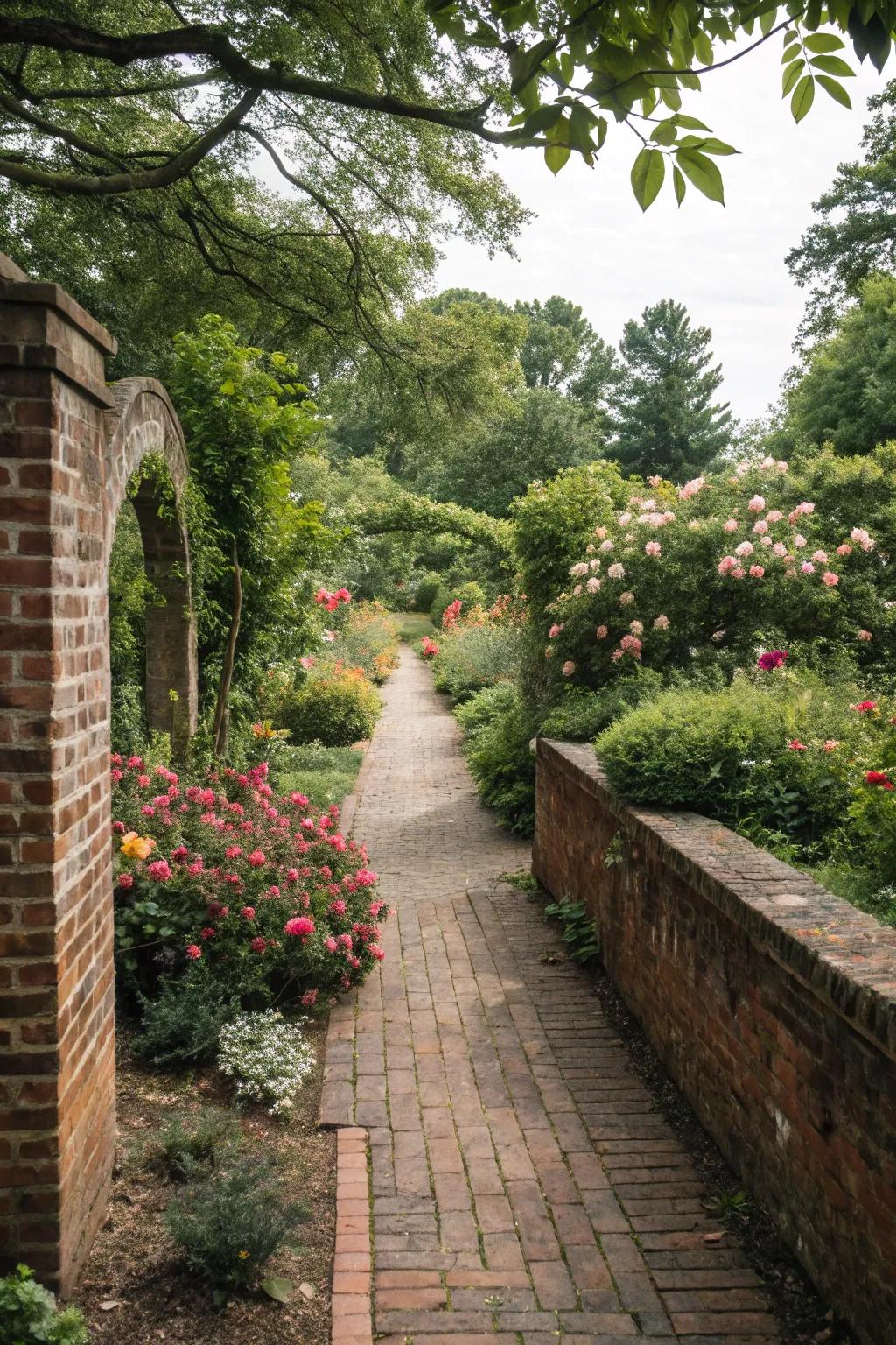 Enhance your garden paths with stylish brick edging.
