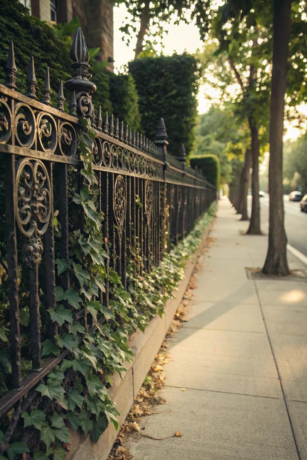 Wrought iron fences combine security with classic elegance.