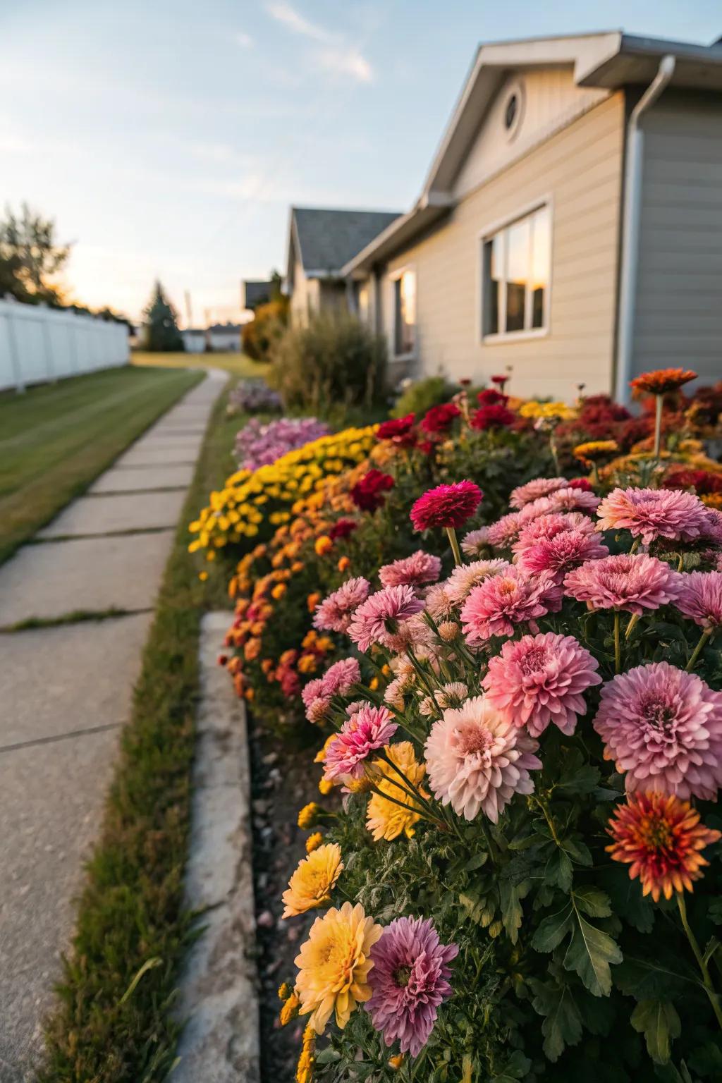 Add a splash of color with vibrant flowers.