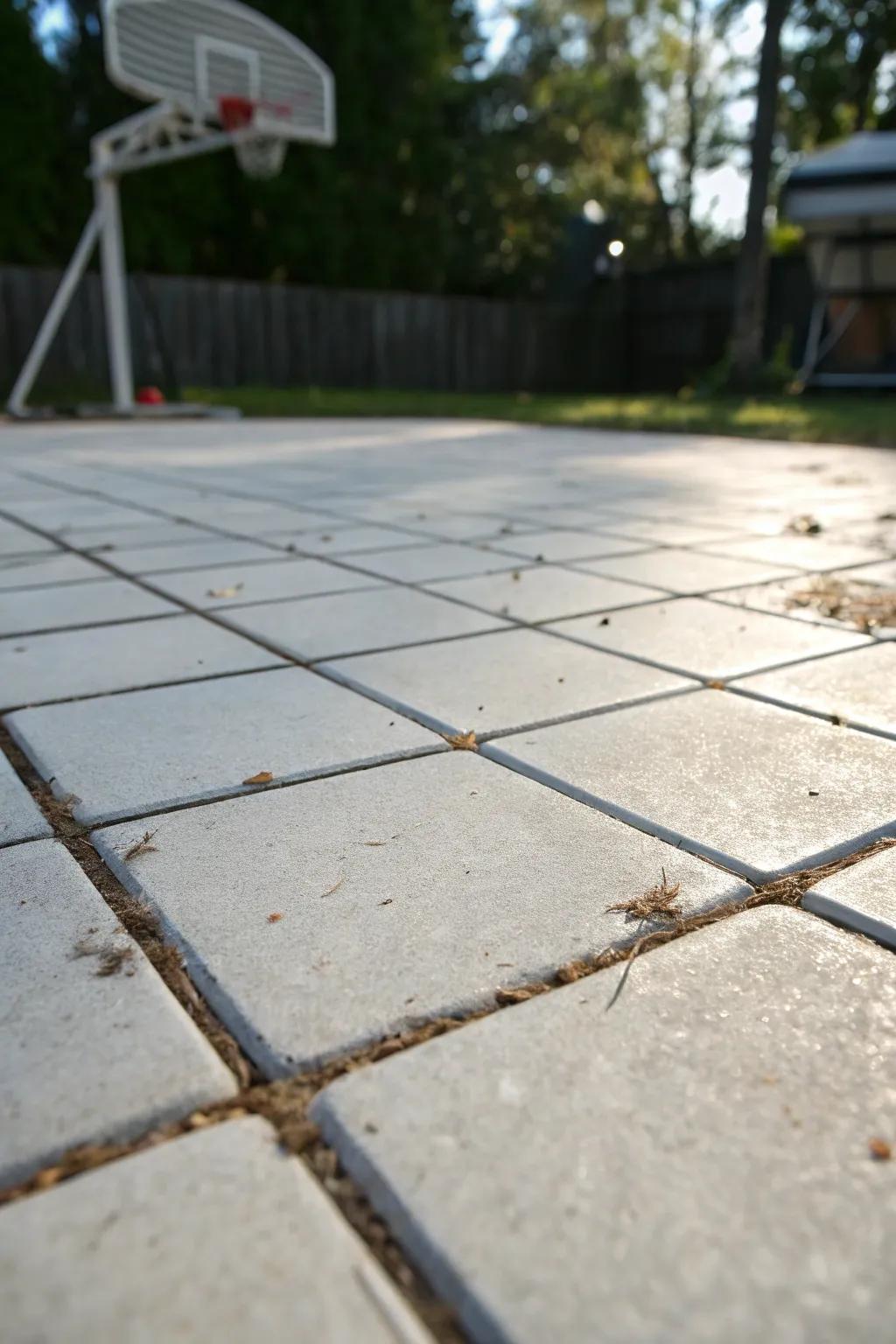 Durable tiles make for a perfect court surface in any backyard