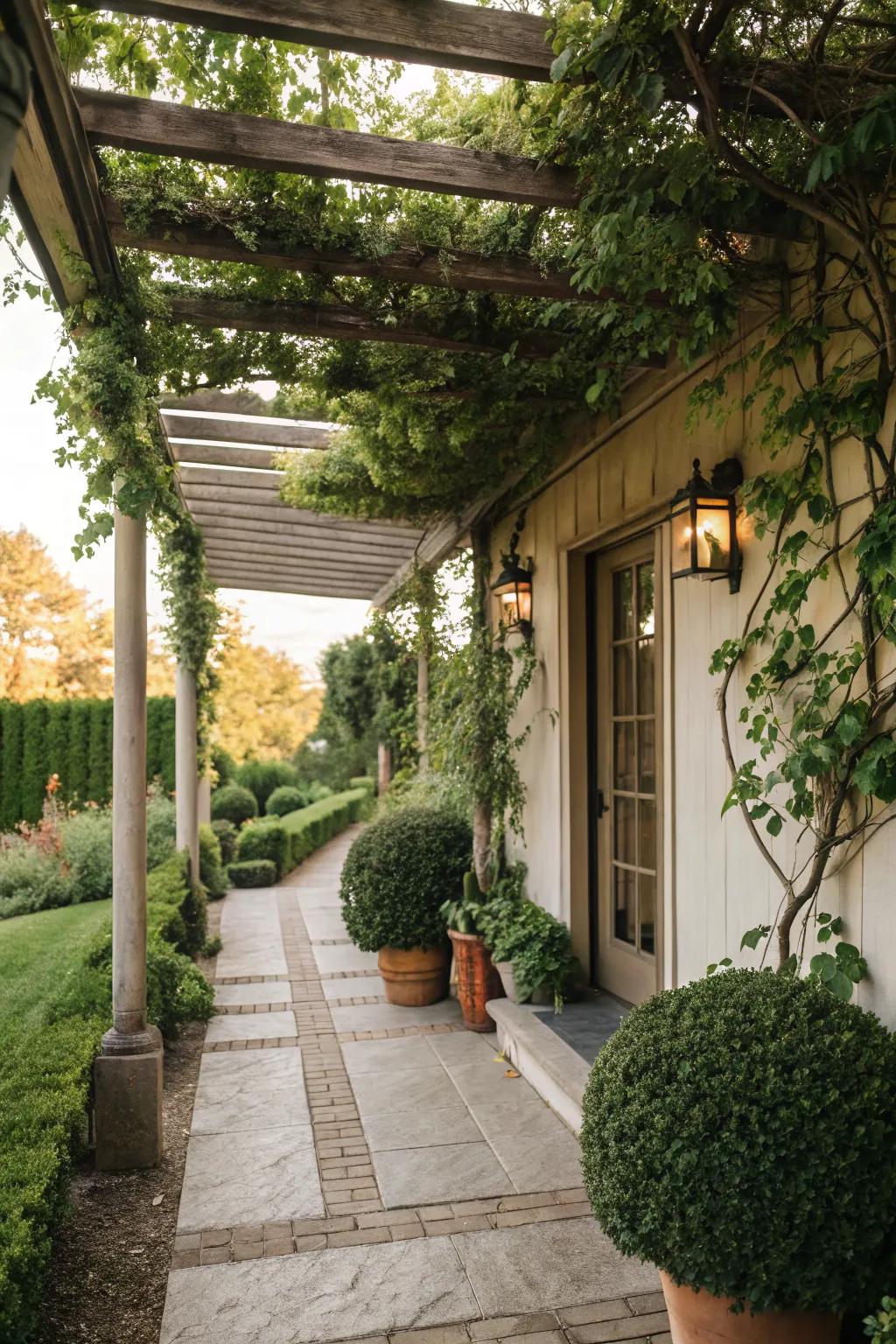 Use a pergola to add style and shade to your porch.